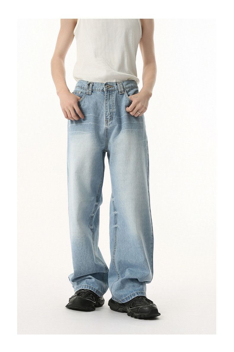 Japanese Brand Japanese style retro light-wash straight leg loose jeans Size US 32 / EU 48 - 3 Thumbnail