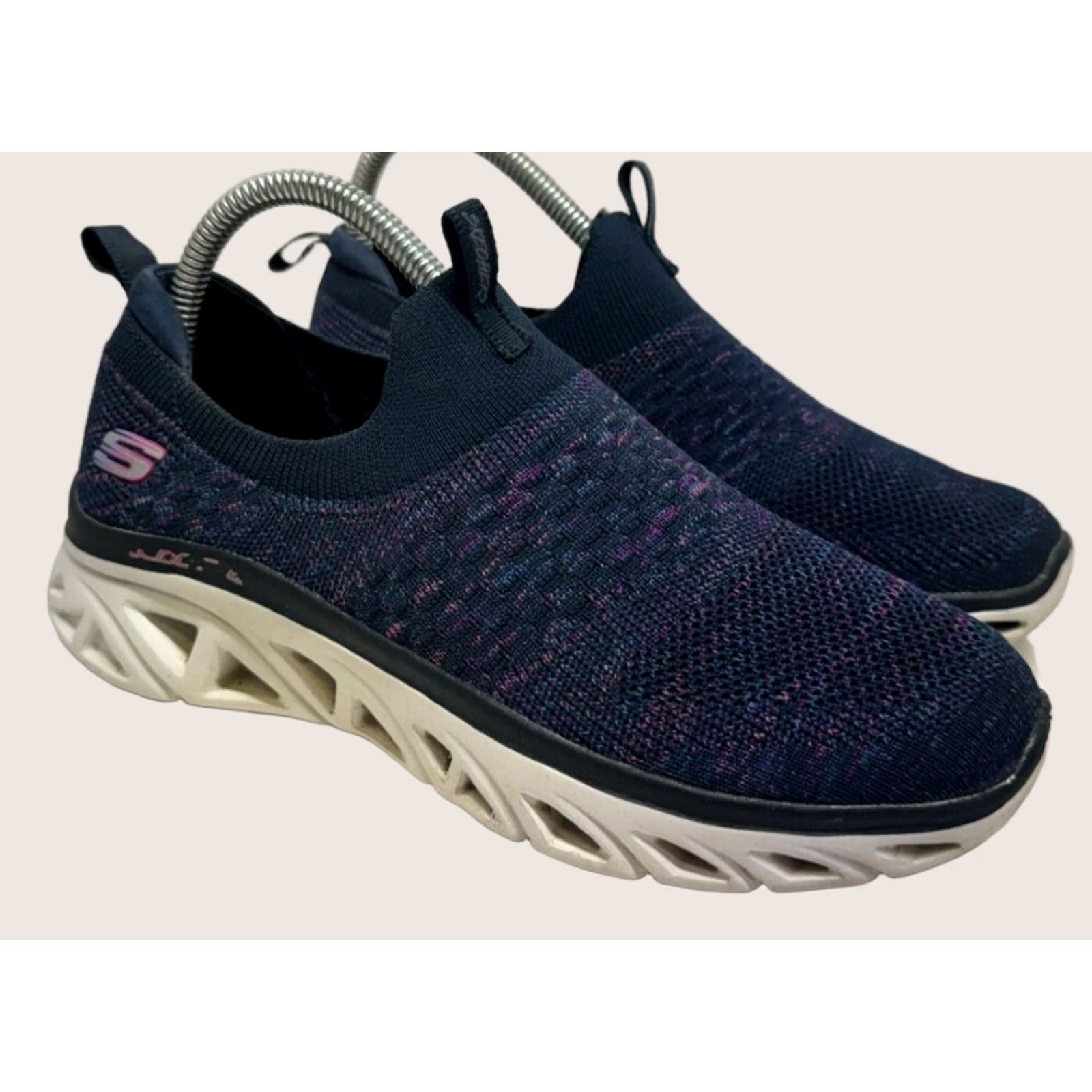 SKECHERS Skechers Glide Step Women 6 36 Air Cooled Memory Foam Rainbow Navy stretch fit Sneakers Shoes Size US 5.5 / IT 35.5 - 1 Thumbnail
