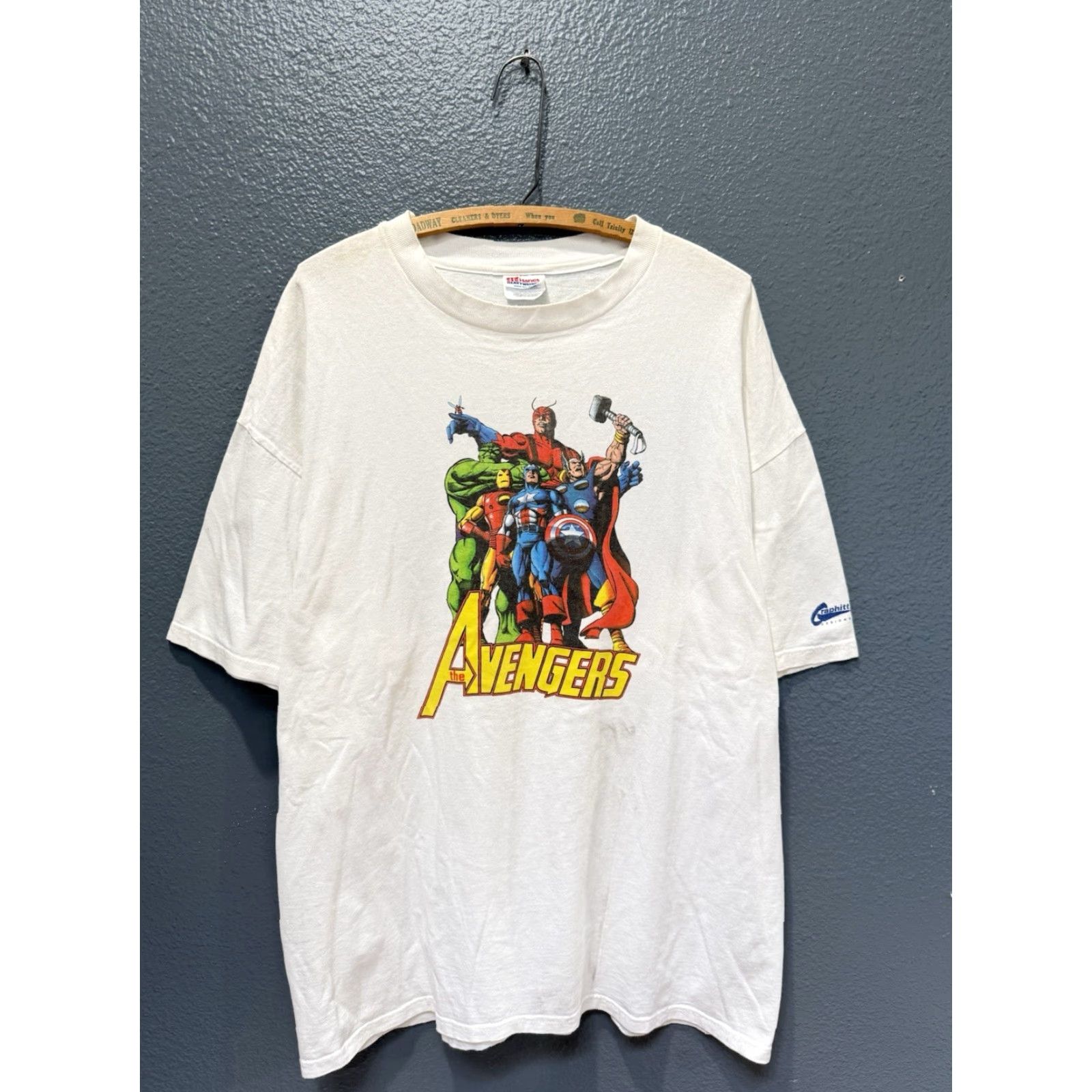 Hanes VINTAGE 90s Marvel Avengers White Hanes T-Shirt 2XL Mens Shirt Size US XXL / EU 58 / 5 - 3 Thumbnail