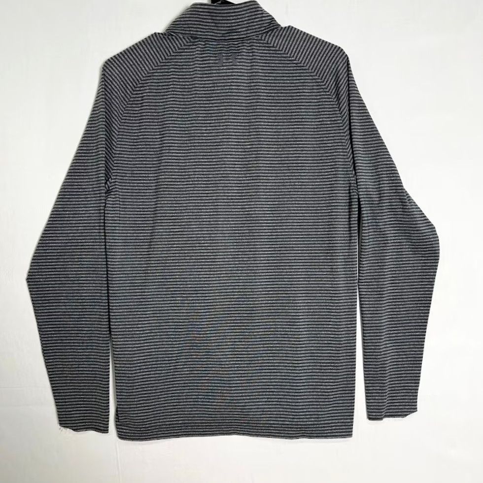 Under Armour Under Armour 1/4 Zip Striped Pullover Mens S Gray Black Loose Fit Sweatshirt Size US S / EU 44-46 / 1 - 6 Thumbnail
