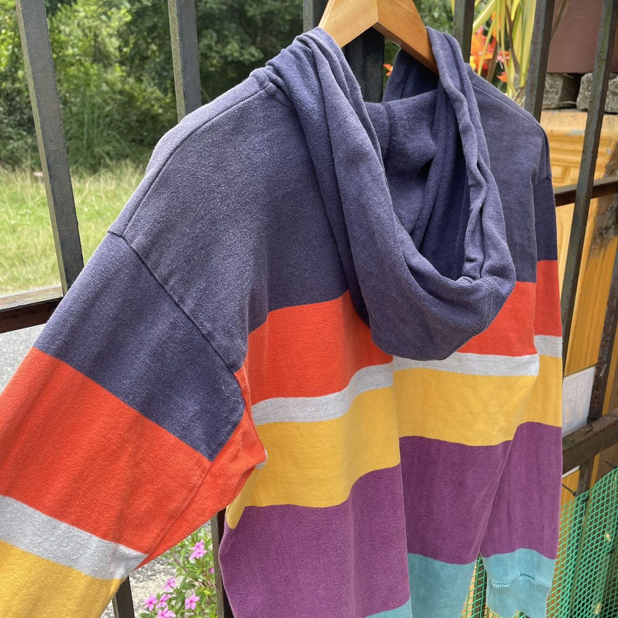 L.L. Bean 🔥🔥Vintage L.L.Bean Striped Multicolour Hooded Polos Tee Size US S / EU 44-46 / 1 - 7 Thumbnail