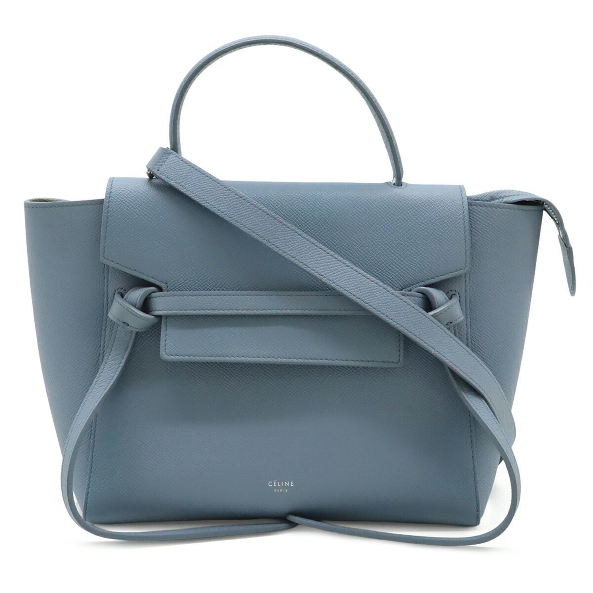 Celine CELINE Belt Bag Micro Handbag Shoulder Leather Light Blue 189153 Size ONE SIZE - 1 Thumbnail