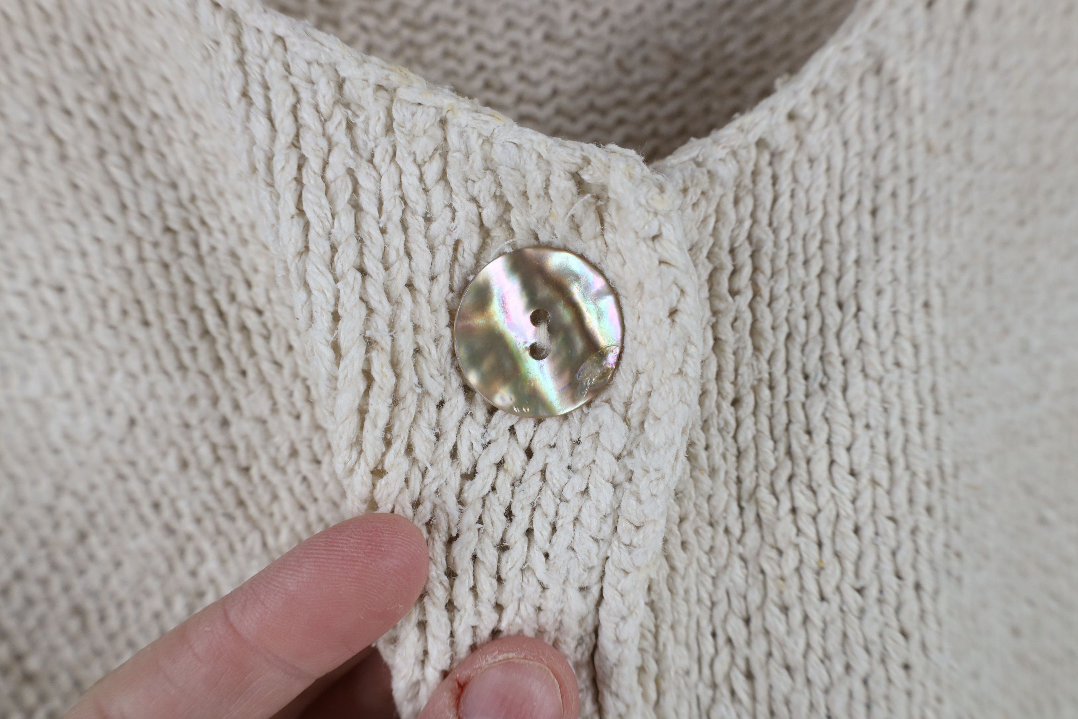 Eddie Bauer × Vintage Vintage 90s Eddie Bauer Silk Knit Button Cardigan Sweater Size XL / US 12-14 / IT 48-50 - 4 Thumbnail
