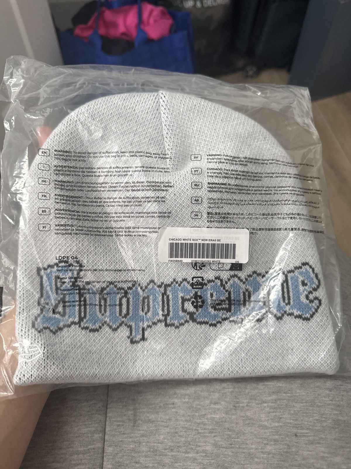 Supreme Supreme White Sox beanie blue and white Size ONE SIZE - 3 Thumbnail