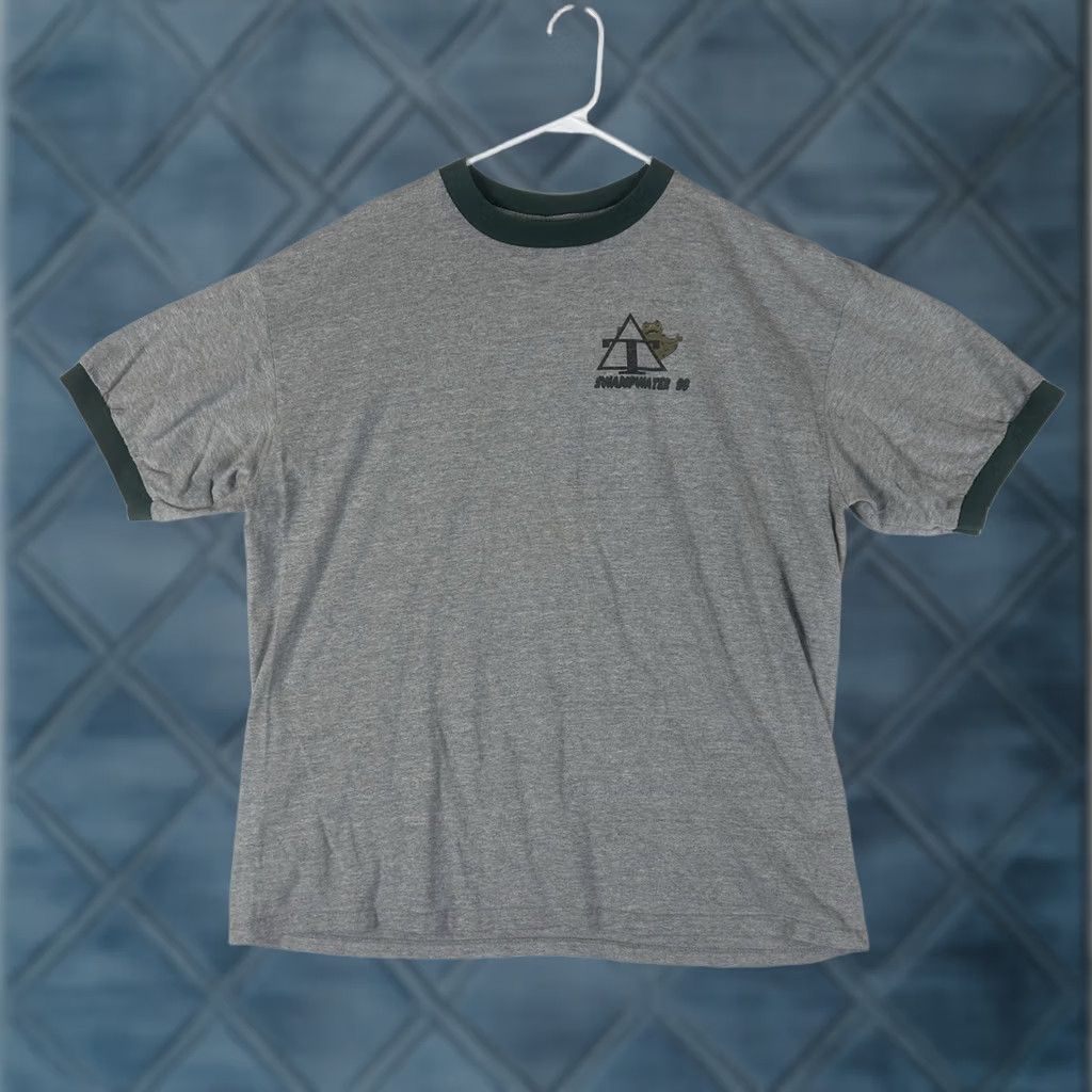 Anvil VINTAGE Triangle Swampwater 1999 Tshirt Mens 2XL Gray Anvil USA Short Sleeve VTG Size US XXL / EU 58 / 5 - 1 Thumbnail