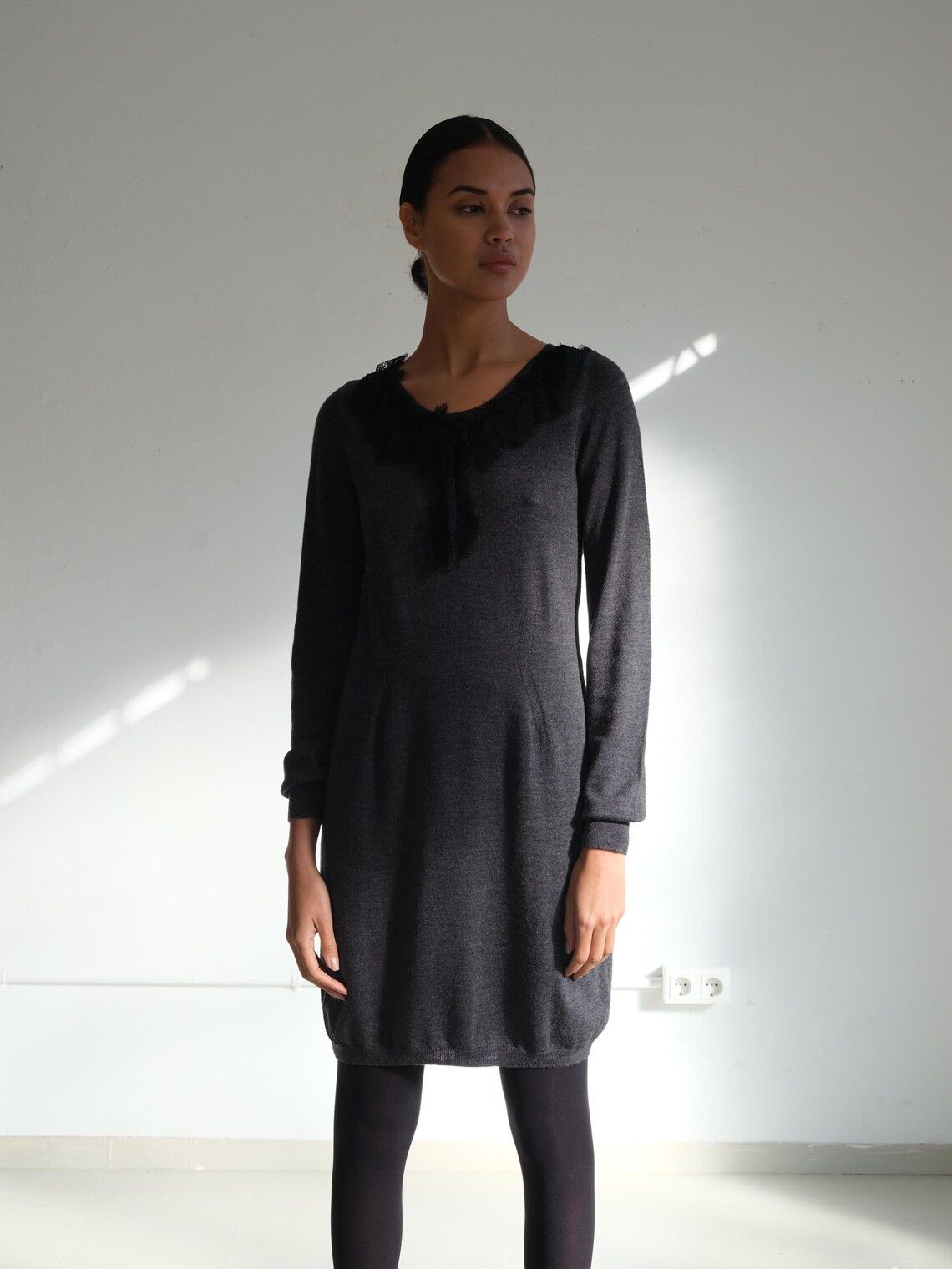 Moschino Vintage Moschino grey wool dress Size S / US 4 / IT 40 - 2 Thumbnail