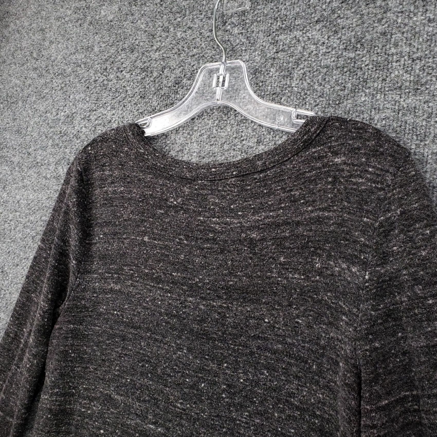 Vintage Rock & Republic T-Shirt Womens S Small Gray Lace Up V-Neck Long Sleeves Tee Size S / US 4 / IT 40 - 6 Thumbnail
