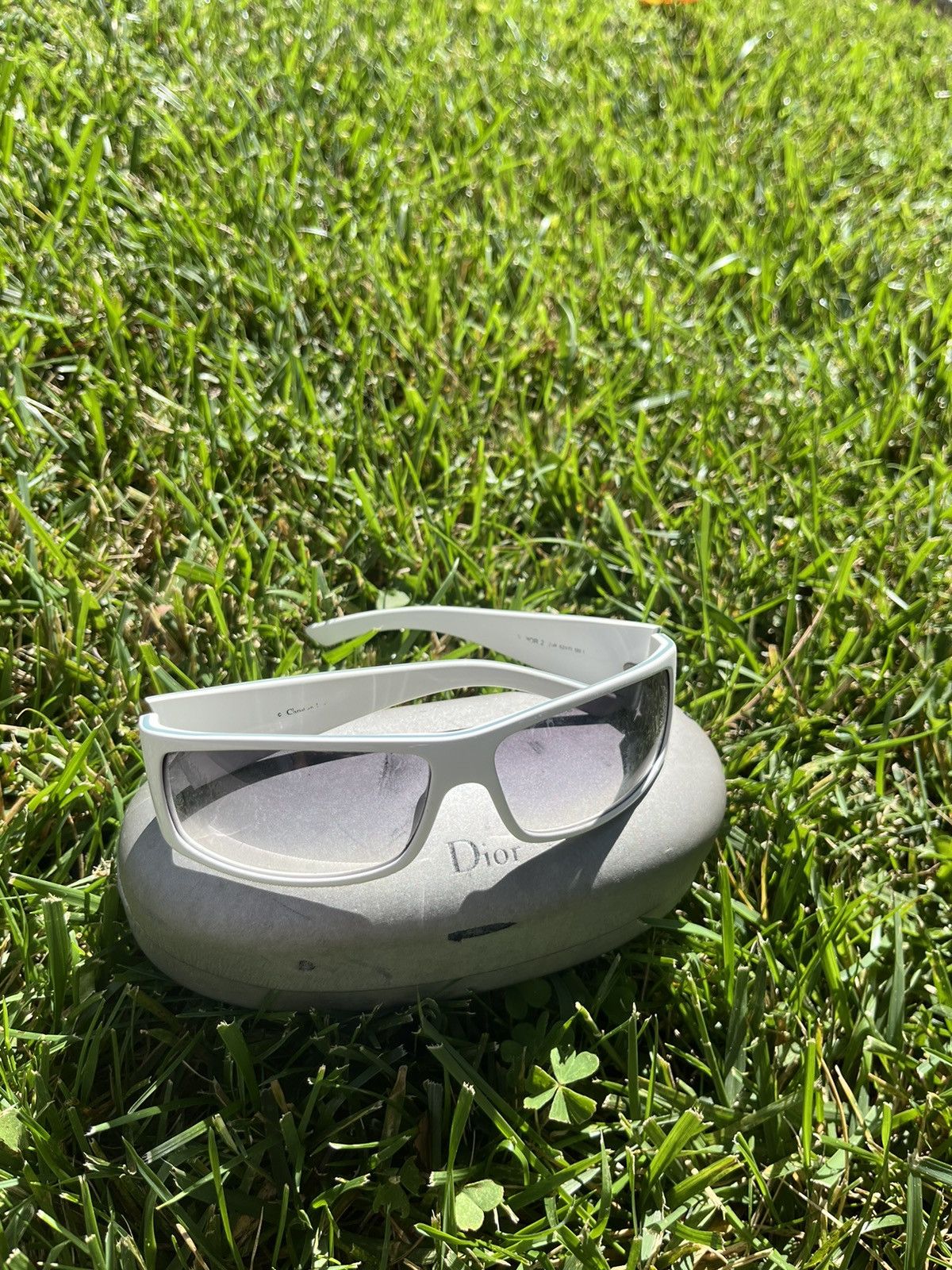 Christian Dior Monsieur Vintage Dior Logo Wraparound Sunglasses Genuine 2000s Size ONE SIZE - 2 Thumbnail