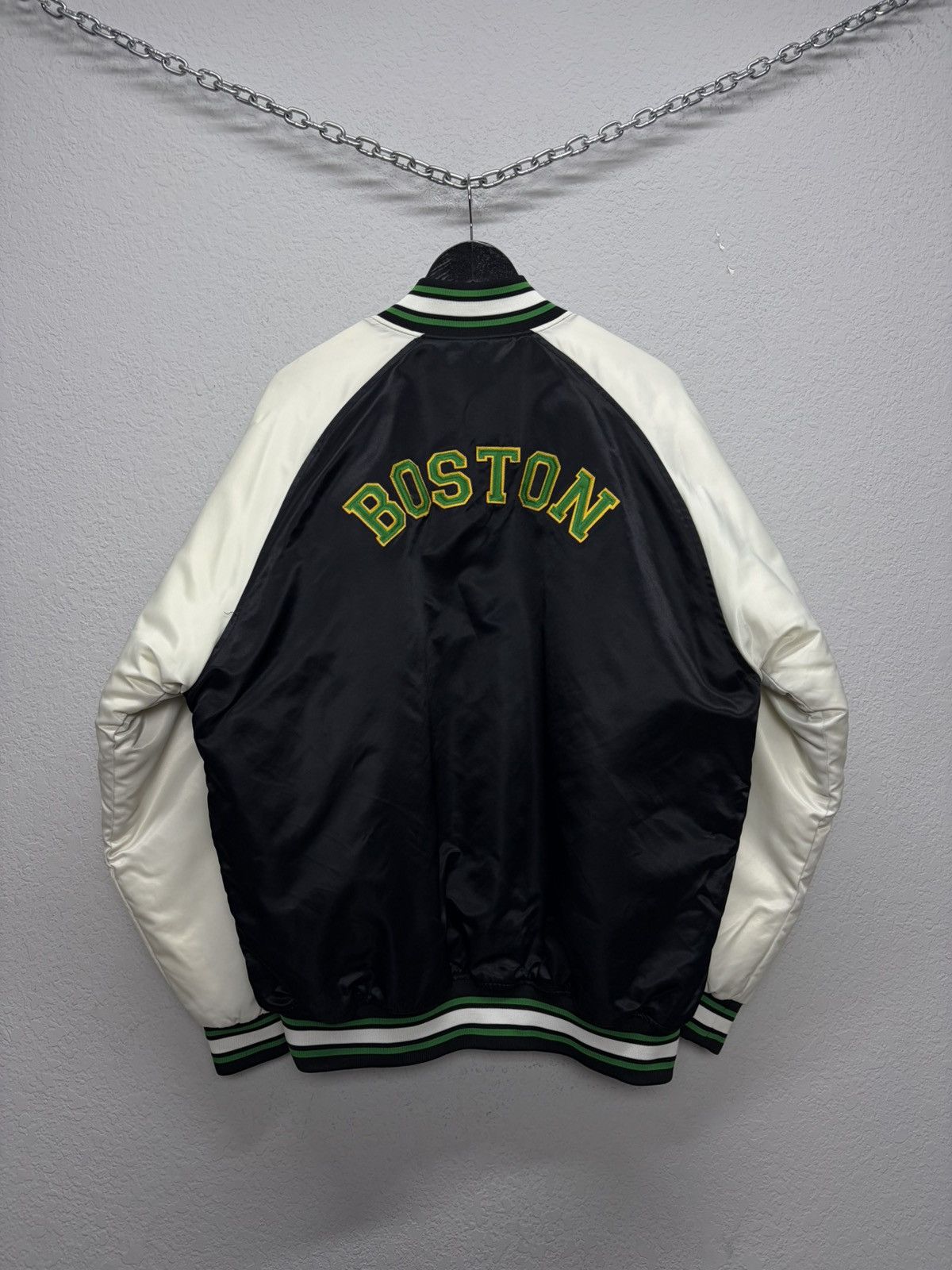Vintage Champion x NBA Boston Celtics Varsity Satin Bombers