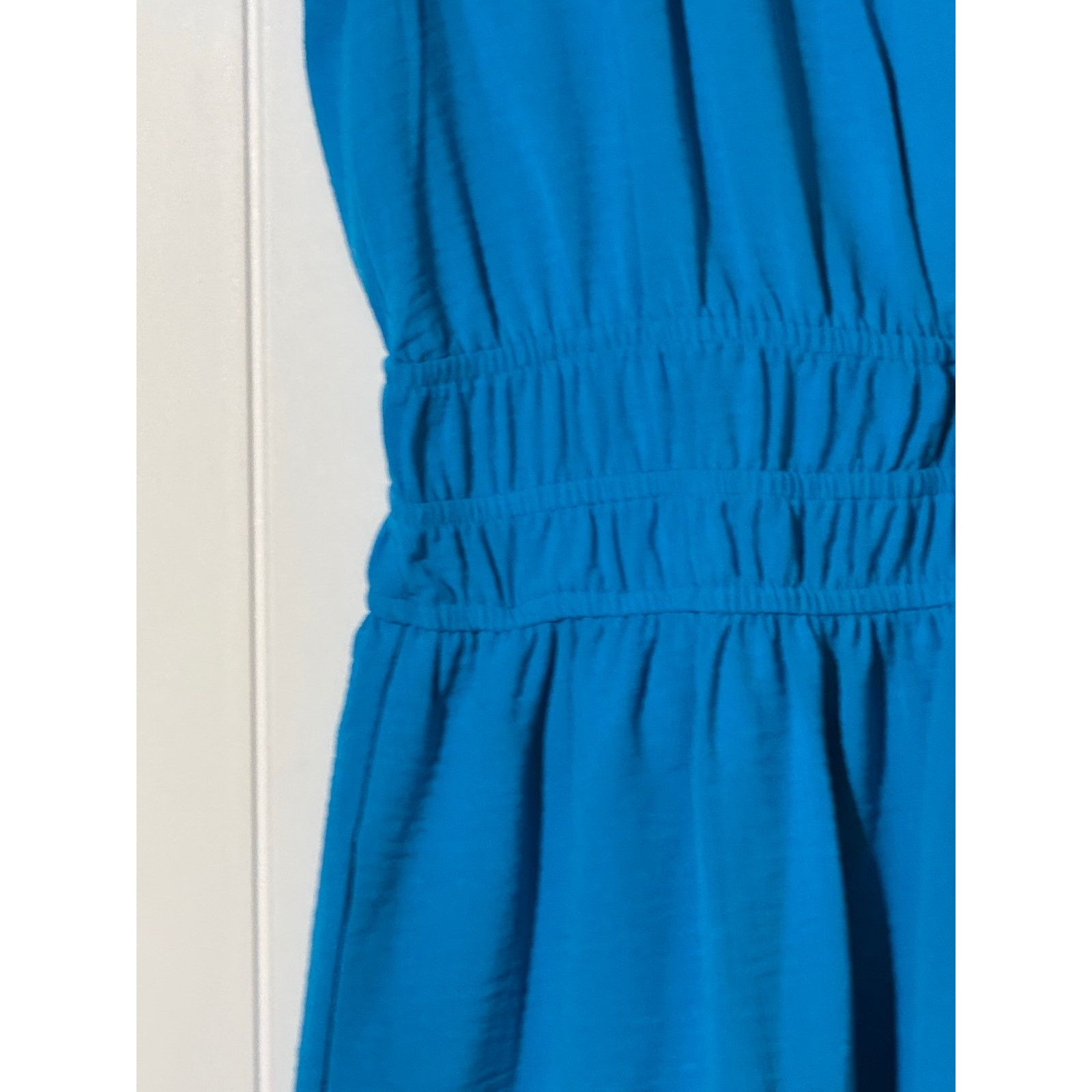 Elie Tahari Tahari Arthur S. Levine V-Neck A-Line Dress Blue Small Size S / US 4 / IT 40 - 4 Thumbnail