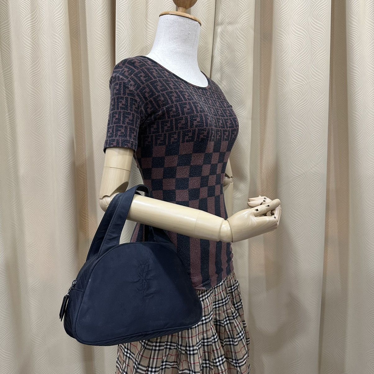 Yves Saint Laurent ‼️LASTDROP‼️ YVES SAINT LAURENT NAVY NYLON HANDBAG YSL Size ONE SIZE - 1 Thumbnail