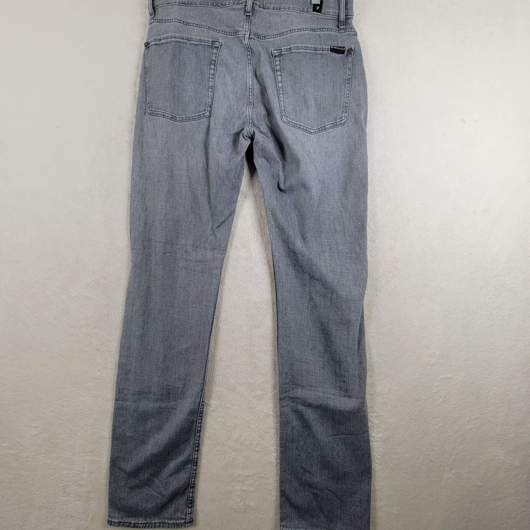 7 For All Mankind 7 For All Mankind Jeans Slim Gray 34 Men 34 Inseam 5-Pocket Denim Cotton Blend Size US 34 / EU 50 - 3 Thumbnail