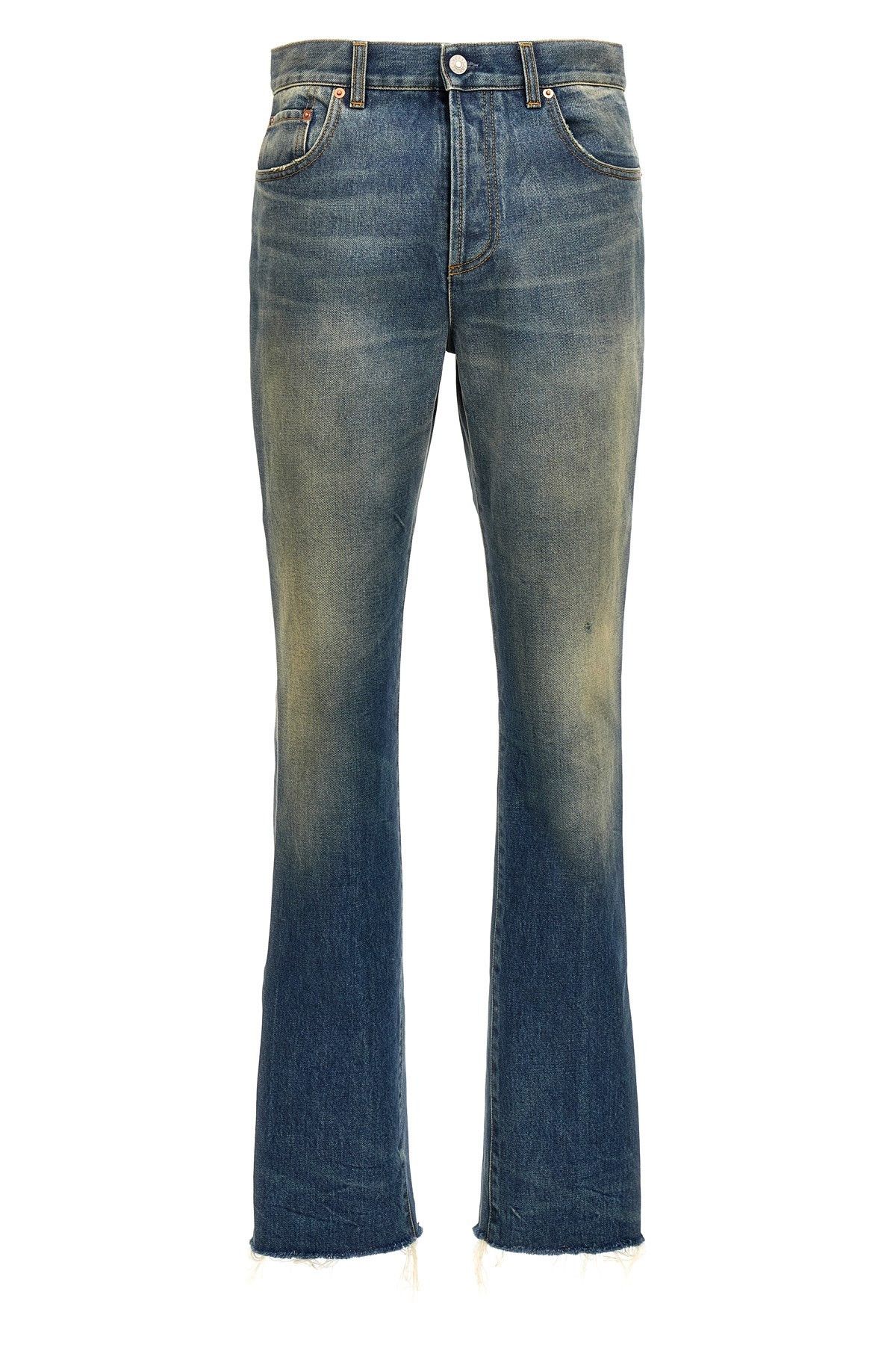 デニム・ジーパン GUCCI Boyfriend jeans with gucci rosso ancora tag Gucci Jeans | italist