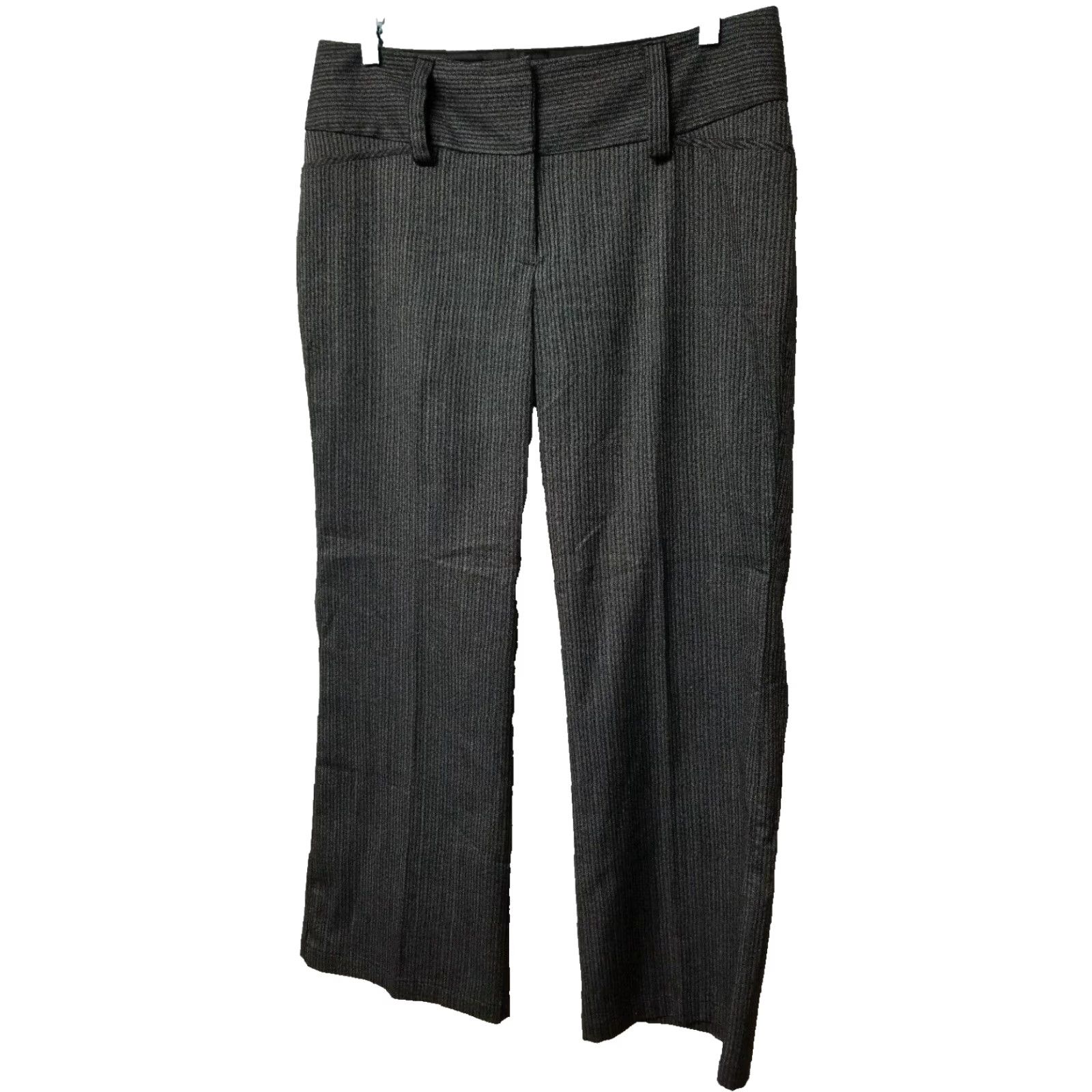 Vintage Maurices Grey and Black Stripped Trousers Pants Sz 5/6 Dress Pants Career Work Professional Womens Size 27" / US 4 / IT 40 - 2 Thumbnail