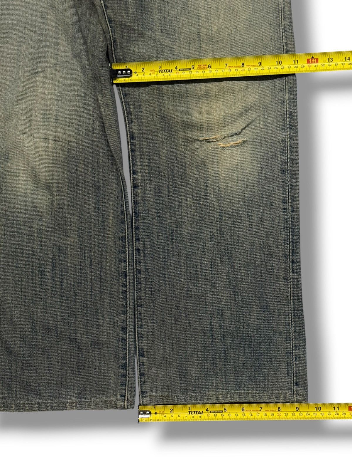 Japanese Brand Vintage Gold Rush Japan Y2K Wide Leg Denim Jeans | W33 Size US 33 - 18 Thumbnail