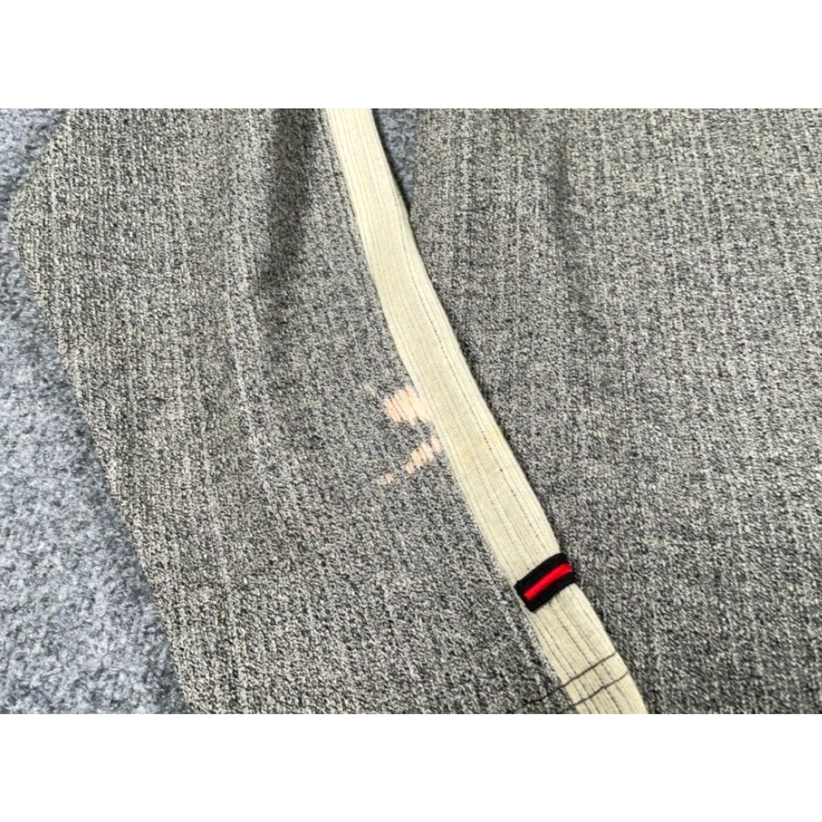 Fubu VINTAGE FUBU Sweater Adult Large Gray Beige V-Neck Ribbed Distressed VTG Y2K Skater Size US L / EU 52-54 / 3 - 7 Thumbnail