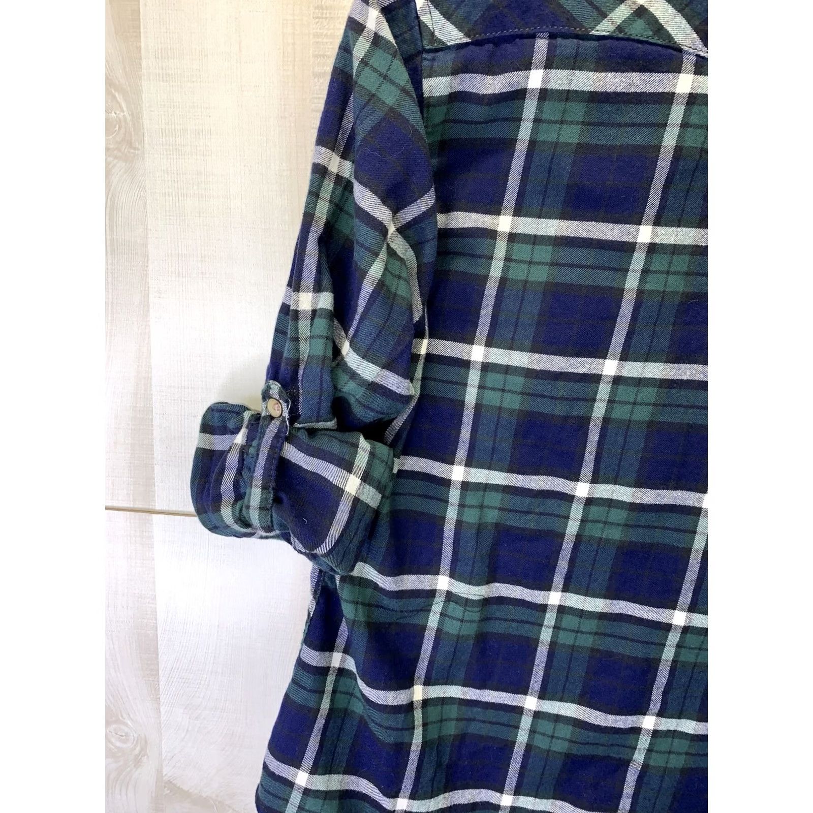 Vintage Jachs Girlfriend Comfort Stretch Women’s S Blue/Green Plaid Flannel Shirt Shirt Women S Plaid Flannel Blue Green Comfort Stretch Vintage: No Size S / US 4 / IT 40 - 6 Thumbnail