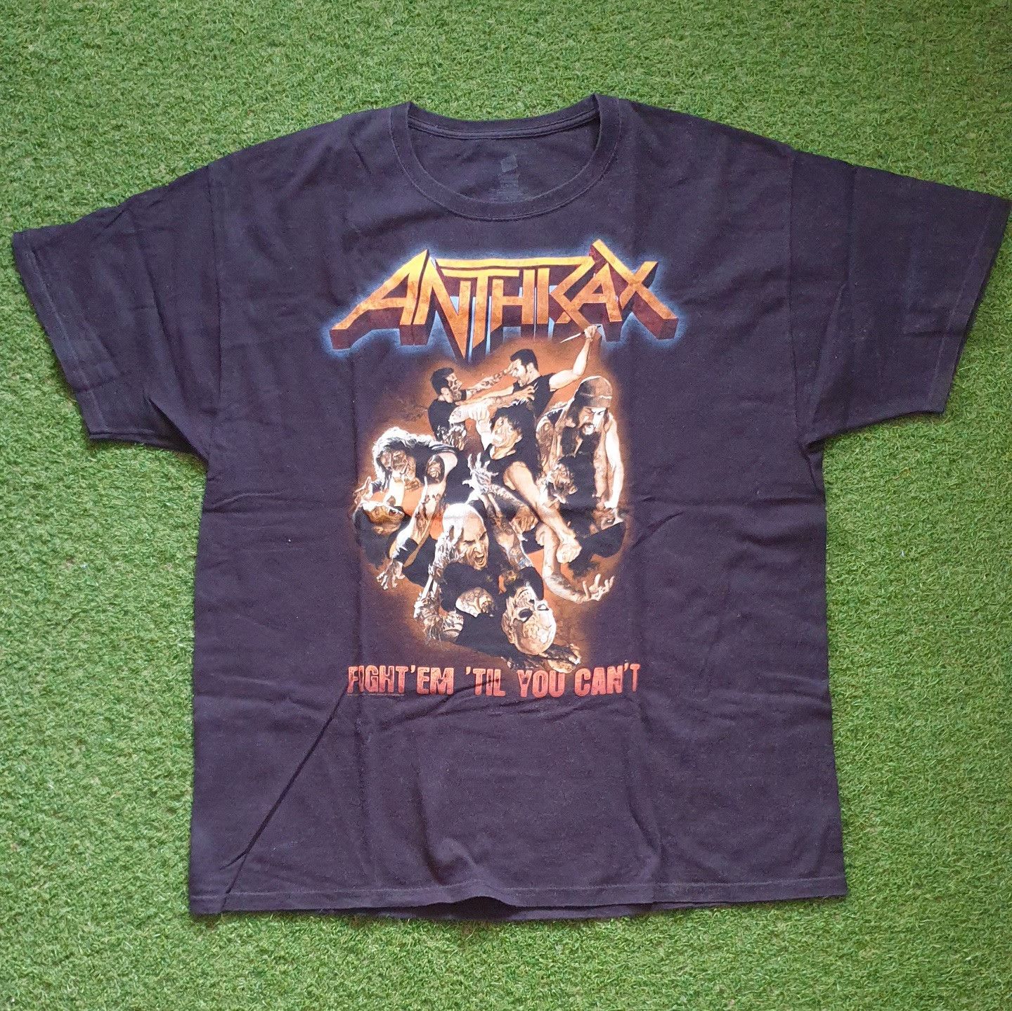 Band Tees × Hanes ANTHRAX - Fight'Em 'Til You Can't - Tour 2011 Size US XL / EU 56 / 4 - 2 Thumbnail
