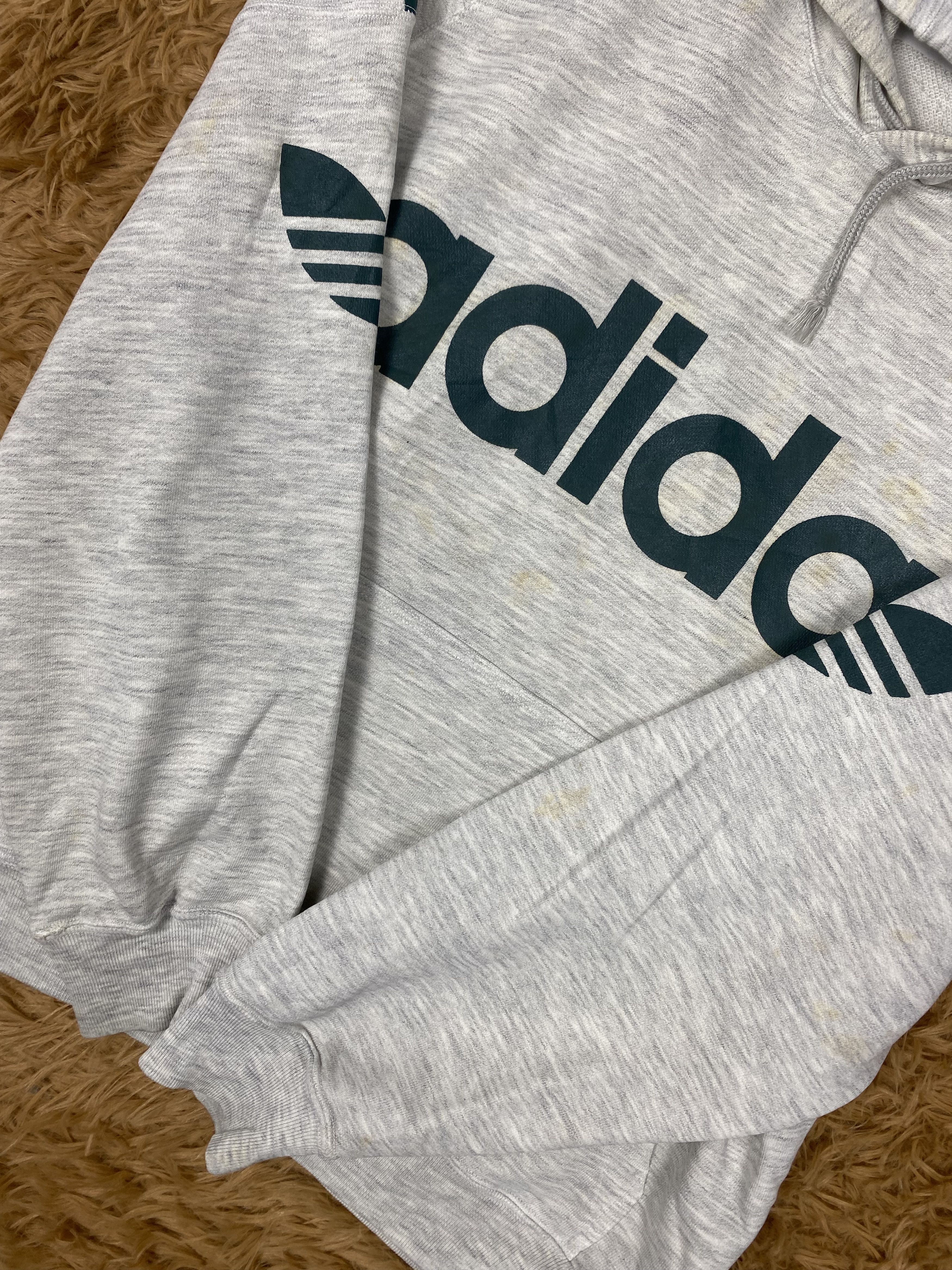 Adidas Vintage Adidas 3 Stripe Trefoil Big Logo Hoodies PS0244 Size US L / EU 52-54 / 3 - 4 Thumbnail