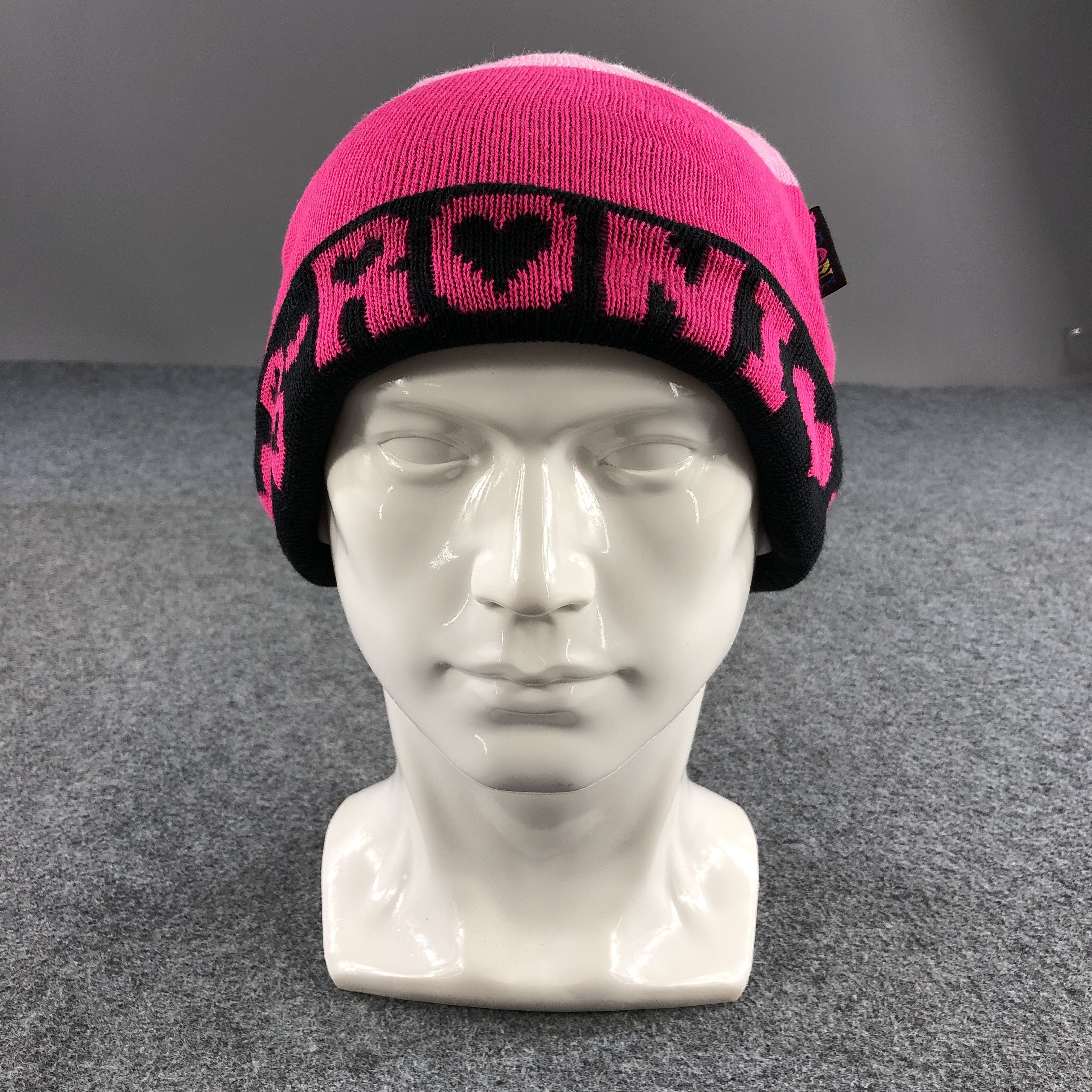 Japanese Brand Unknown Bronz Roni Pink Bobble Beanie Snowcap Snow Hat B314 Size ONE SIZE - 1 Thumbnail
