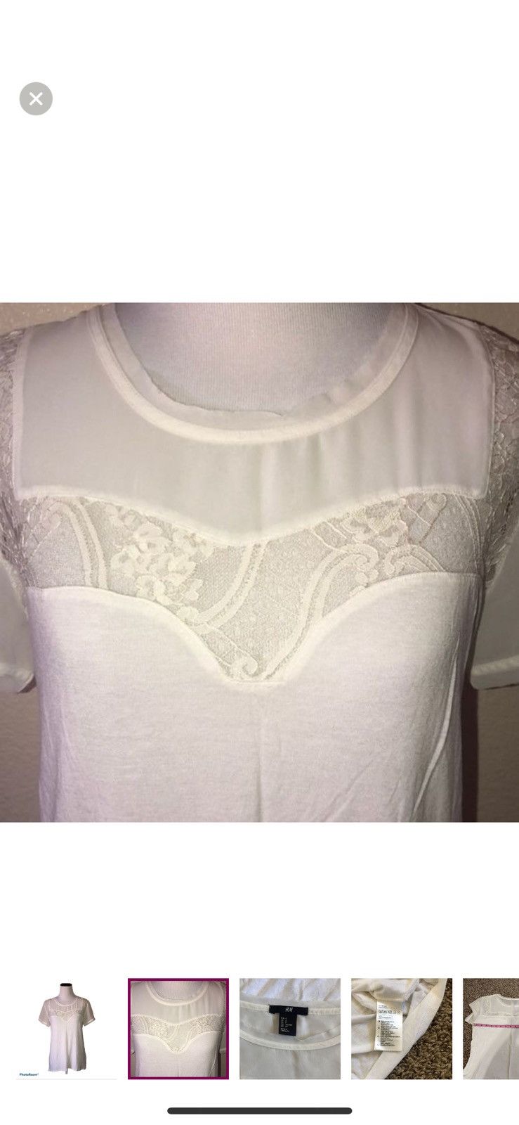 H&M H&M small lace panel blouse Size S / US 4 / IT 40 - 4 Thumbnail