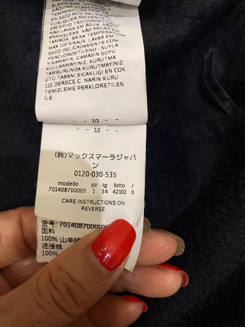 Max Mara Max Mara Lilia coat, classic black, 100 pure cashmere wate Size S / US 4 / IT 40 - 5 Thumbnail
