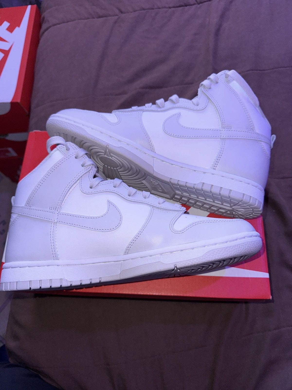 Nike Nike Dunk HI Retro White/Vast Grey-White 2021 Size US 8.5 / EU 41-42 - 5 Thumbnail