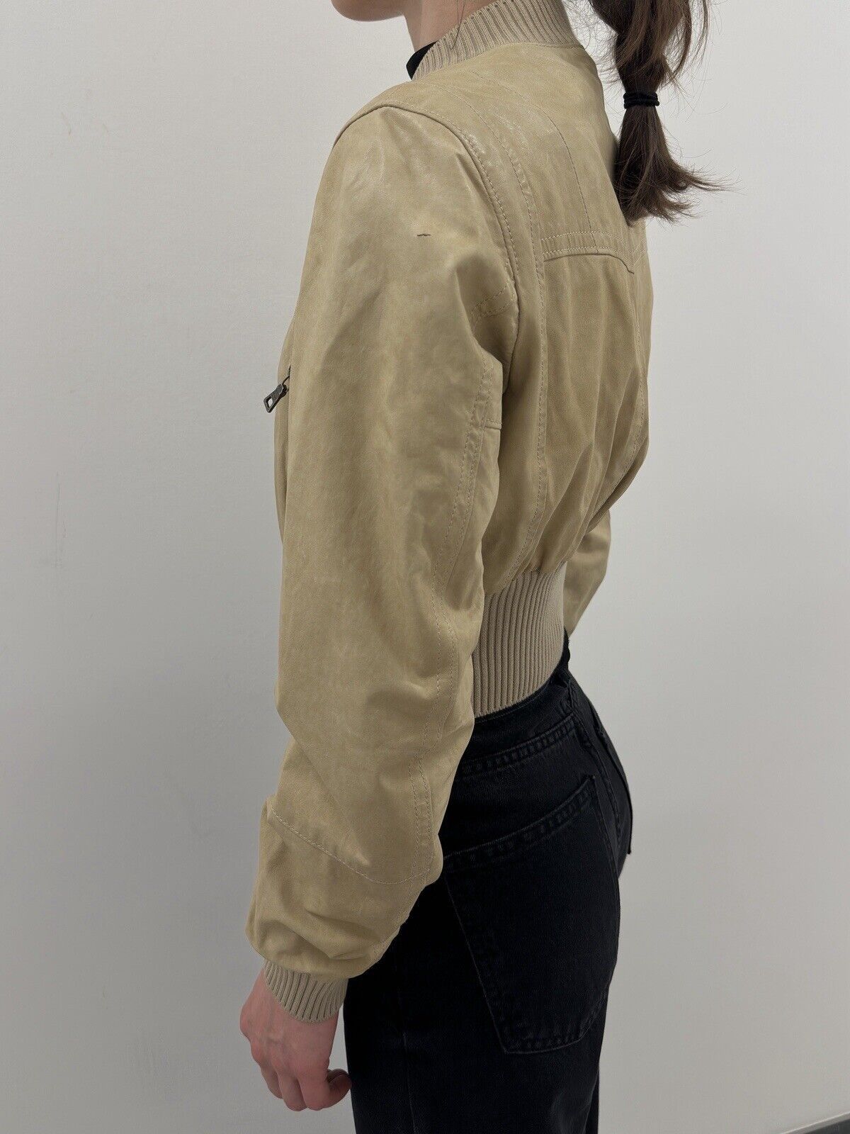 Prada Vintage 2009 Prada Archive Leather Womens Fitted y2k Jacket Size S / US 4 / IT 40 - 17 Thumbnail