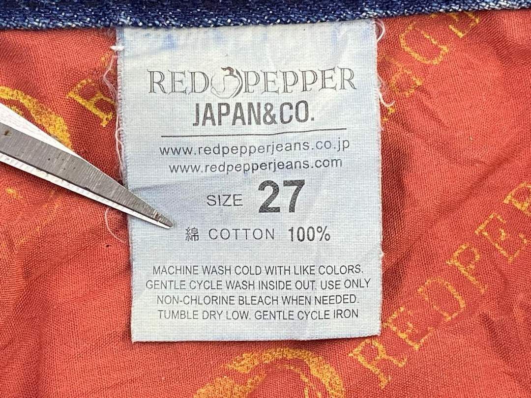 Japanese Brand Red Pepper Bootcut Flare Jeans Japanese Embroidered Jeans Size 27" / US 4 / IT 40 - 8 Thumbnail
