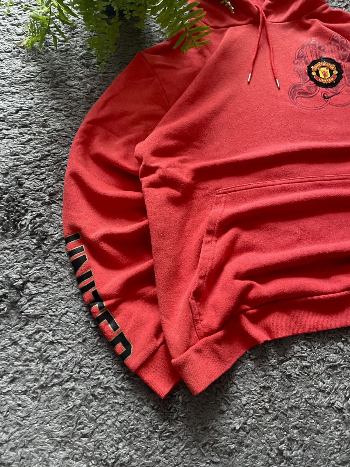 Nike × Vintage 00s Nike Hoodie Vintage Manchester United Streetwear Swoosh Size US M / EU 48-50 / 2 - 6 Thumbnail