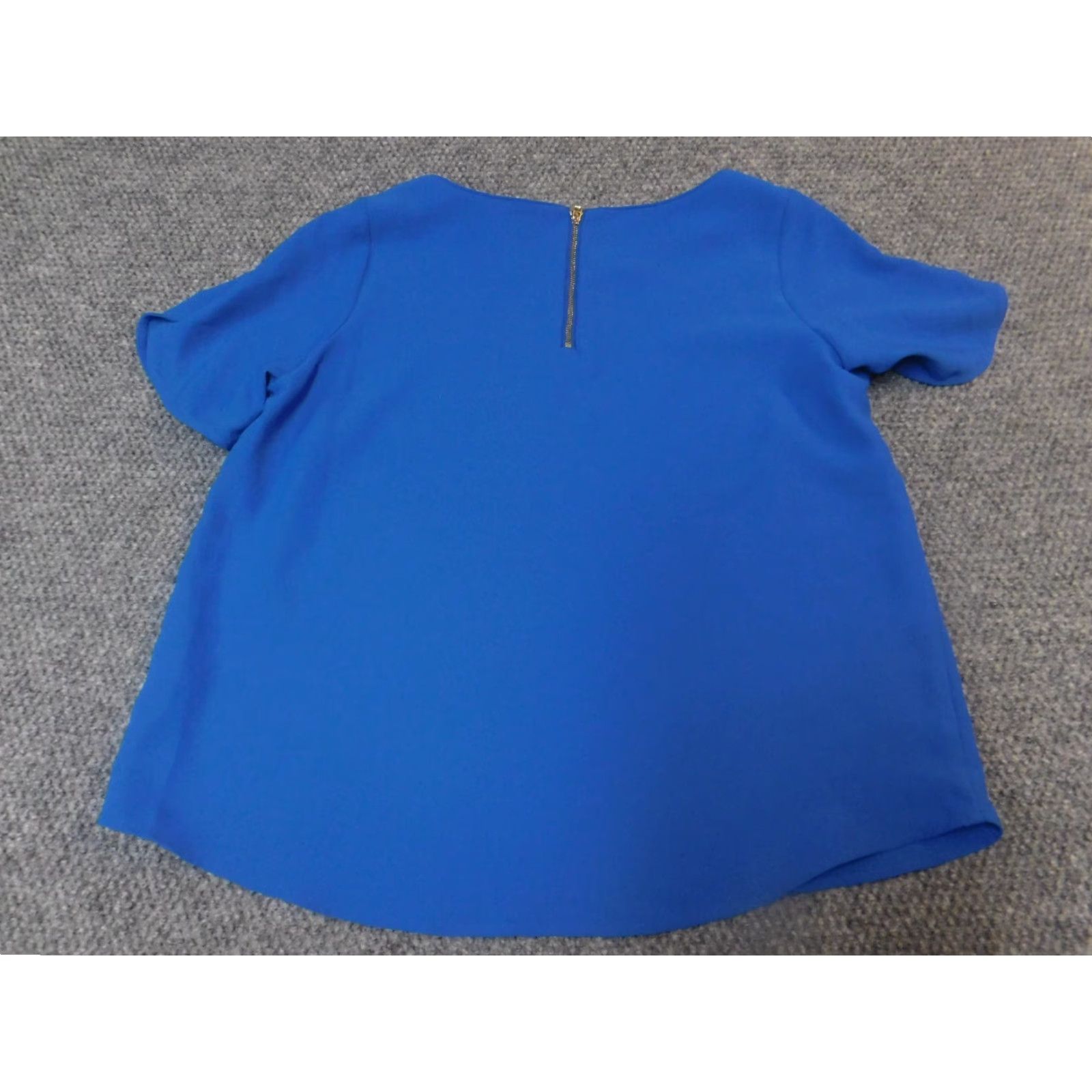 Vintage Autograph Blouse Shirt XL Casual Womens Blue Stretch Crew Neck Short Sleeve Size XL / US 12-14 / IT 48-50 - 6 Thumbnail