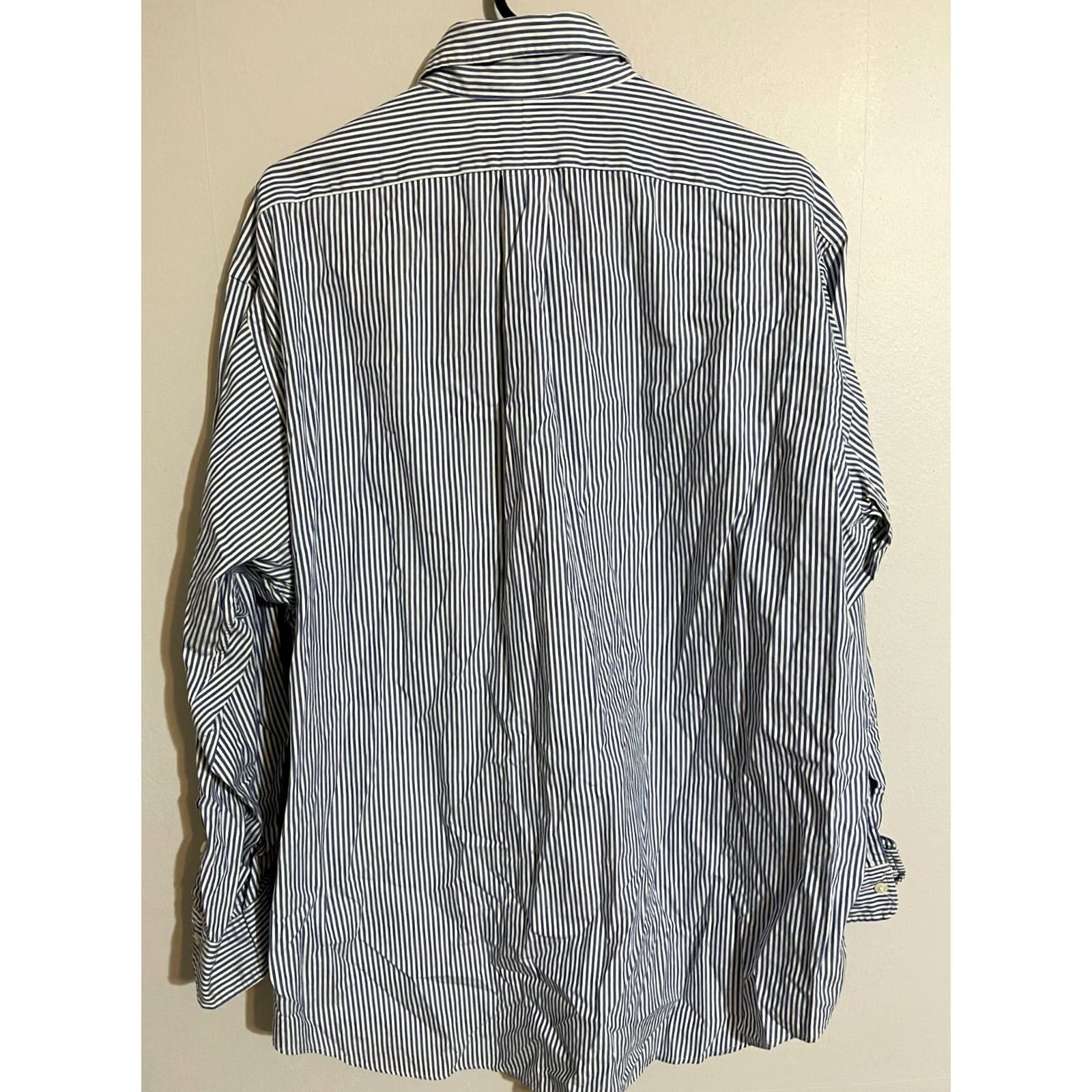 Polo Ralph Lauren Polo Ralph Lauren Yarmouth Blue Stripes L/S Button Up Dress Shirt Men's 17.5 34 Size 48R - 3 Thumbnail