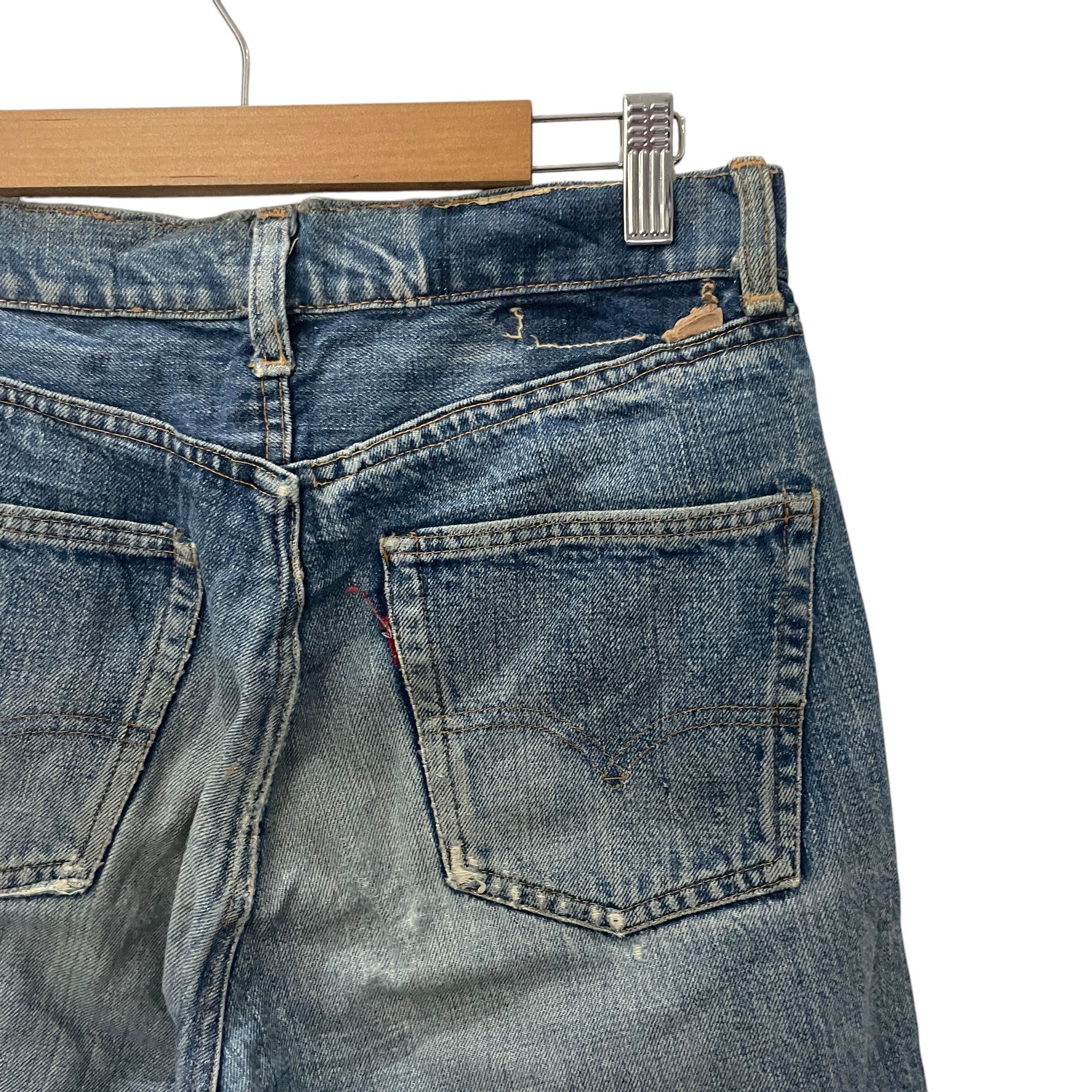 Levi's Vintage 70s Levis Big E Button 2 Custom Short Denim Size US 29 - 9 Thumbnail