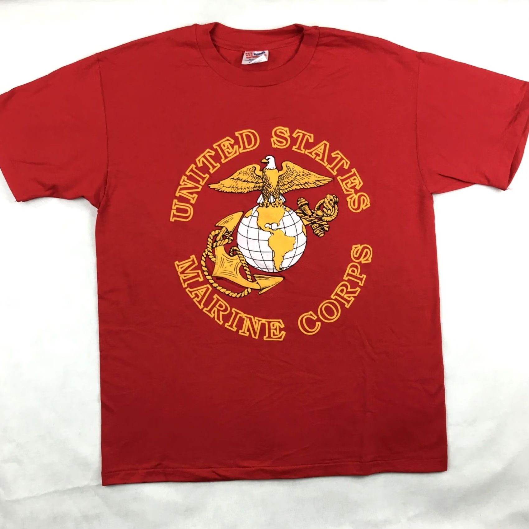 Hanes VINTAGE US MARINE CORPS T-Shirt M Men Red Hanes 80s 90s Deadstock Vintage Military Crew Neck Short Sleeve Medium Shirt WomensMens BoysGirls Size US M / EU 48-50 / 2 - 3 Thumbnail