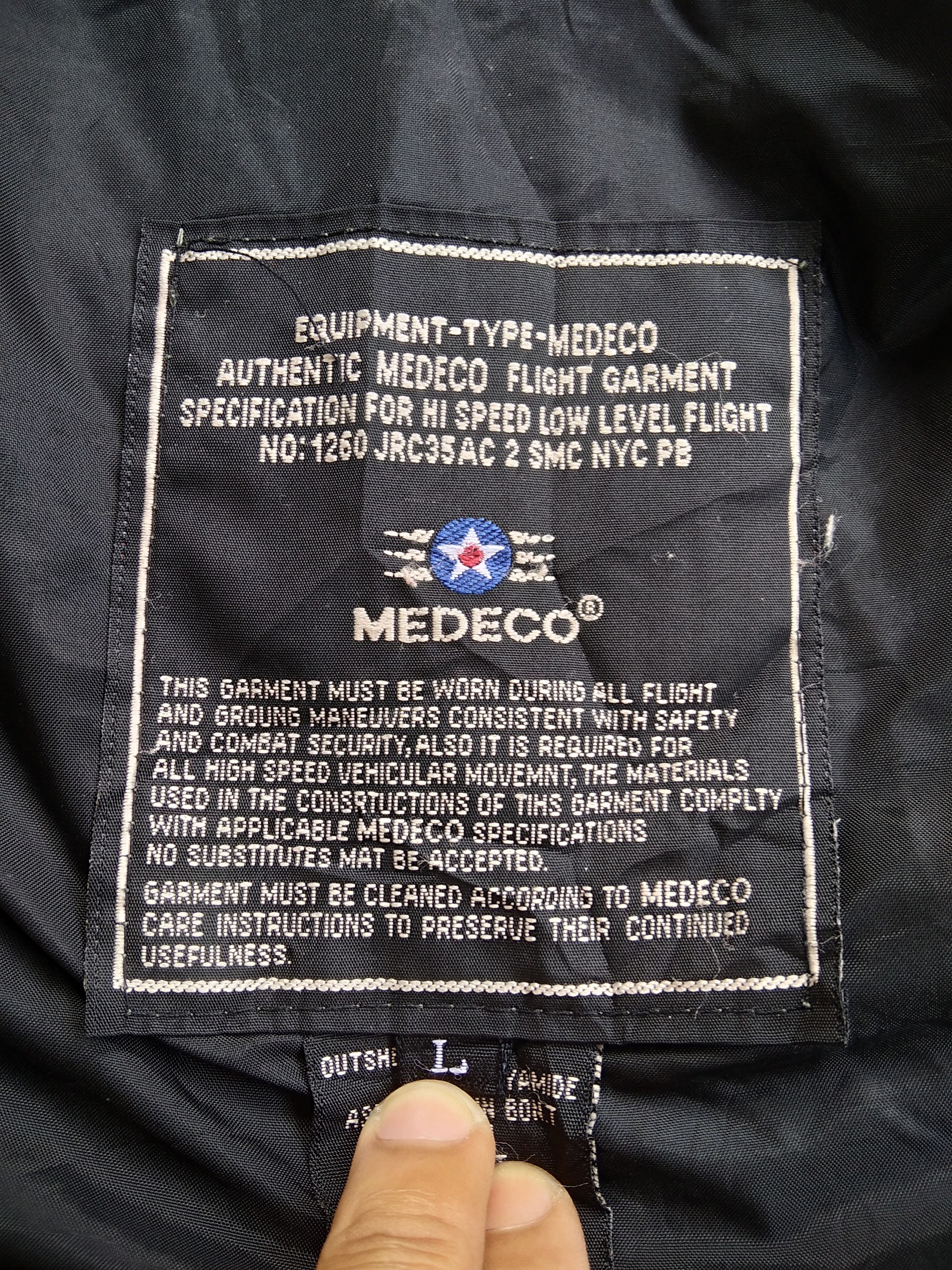 Vintage Medeco Equipment ECWCS M1 Field Flight Jacket Black Size US L / EU 52-54 / 3 - 8 Thumbnail