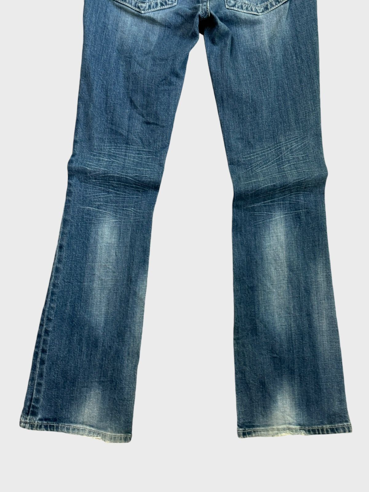 Hysteric Glamour × Le Grande Bleu (L.G.B.) FLARE MISS ME DISTRESSED STUDDED CROSS DESIGN LOW RISE DENIM Size US 29 - 13 Thumbnail