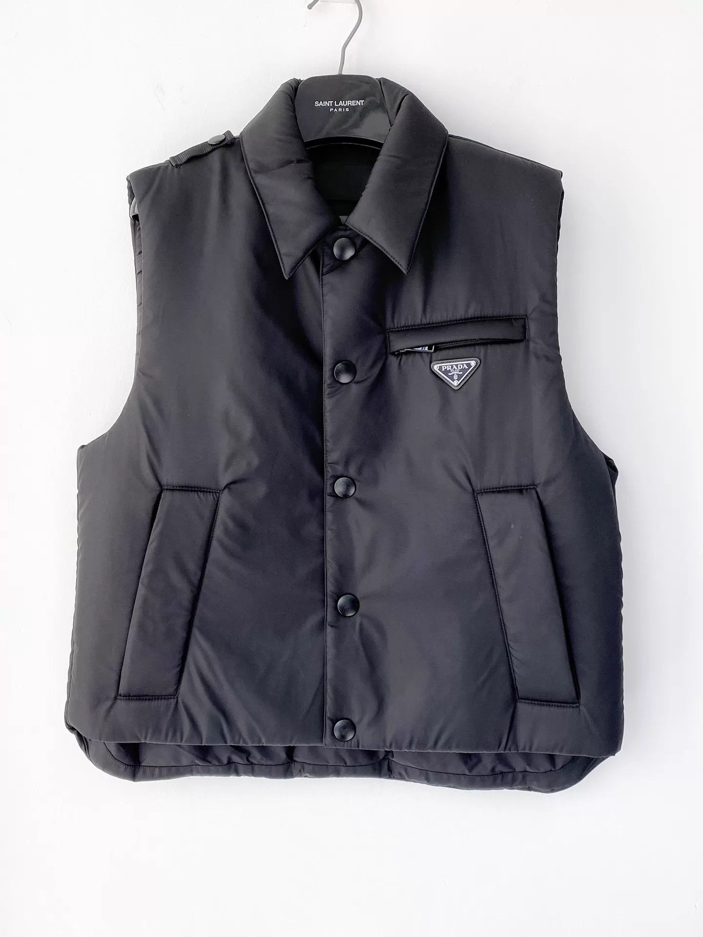 Prada PRADA Vest Jacket Balaclava Utility 1999 Red Tab Black | Grailed
