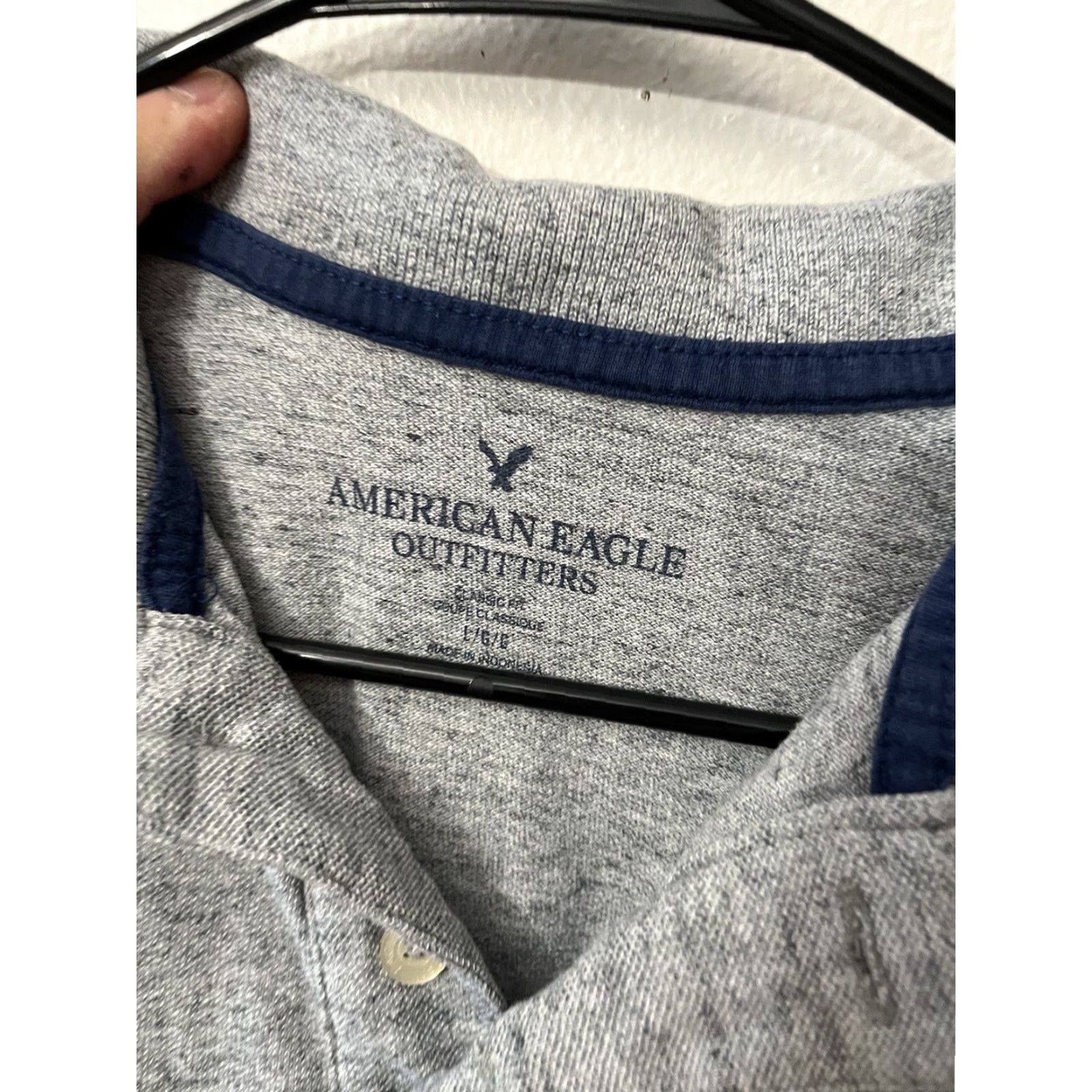 American Eagle Outfitters American Eagle Outfitters Polo Shirt Gray Large Embroidered Logo Mens Size US L / EU 52-54 / 3 - 3 Thumbnail