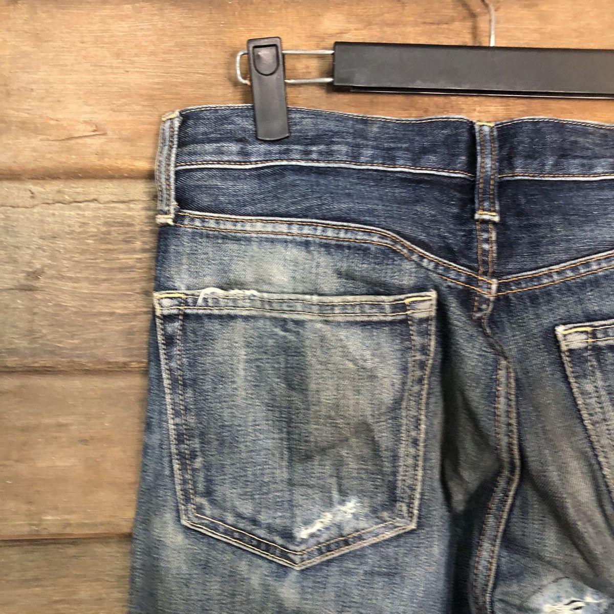Uniqlo Uniqlo UJ faded Blue ripped distressed Denim Pants #7307 Size US 30 / EU 46 - 15 Thumbnail