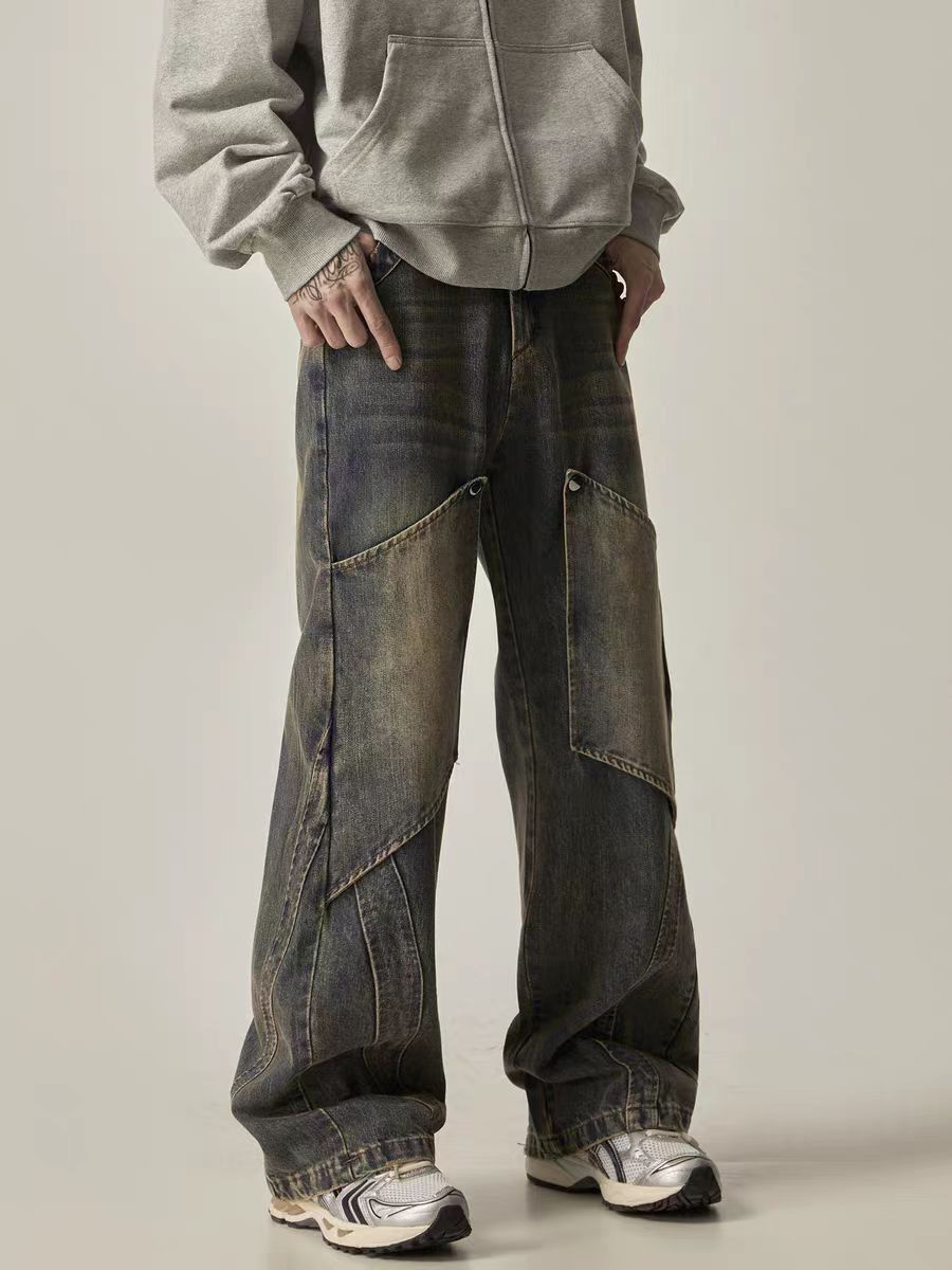 Japanese Brand × Jean Vintage Maillard Deconstructed Work Straight Leg Jeans Size US 30 / EU 46 - 2 Thumbnail