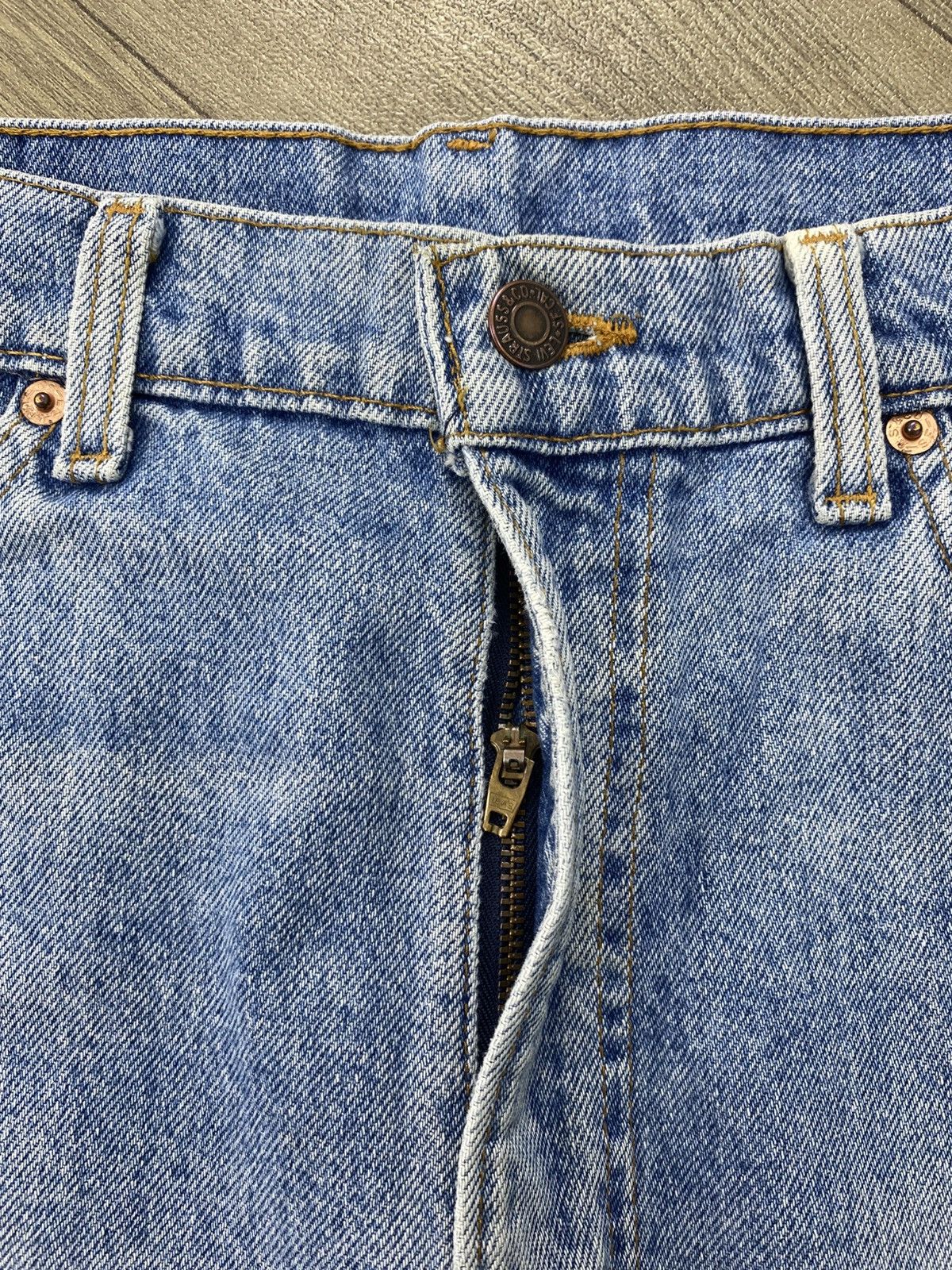 Levi's Vintage Clothing 🇺🇸1990s Vintage Levis 501 USA Straight 36x33 Light Blue Jeans Size US 33 - 5 Thumbnail