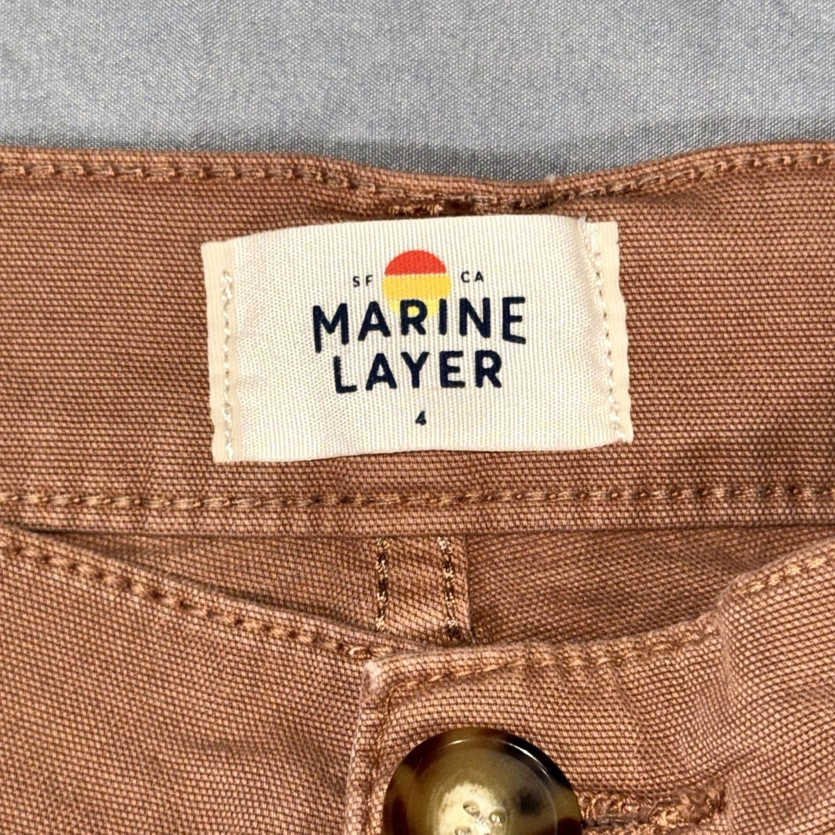 Marine Layer Marine Layer Pants Womens 4 Brown Twill Chino Utility Pockets Relaxed Crop Pants Brown Women Chino 4 Casual Fall Mens? No Size 27" / US 4 / IT 40 - 3 Thumbnail