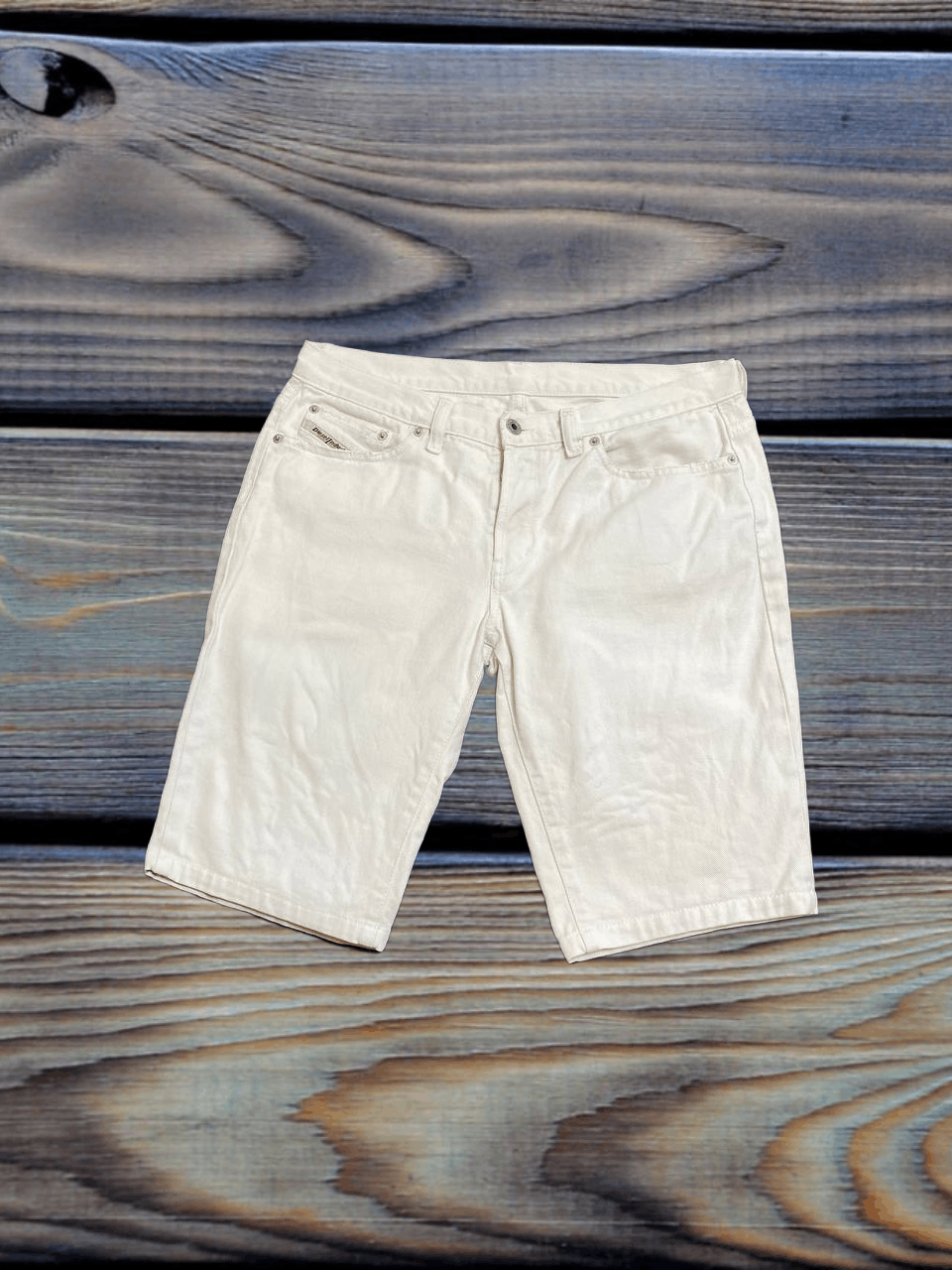 Diesel Streetwear White Denim Shorts Y2K Diesel Vintage Size US 32 / EU 48 - 1 Thumbnail