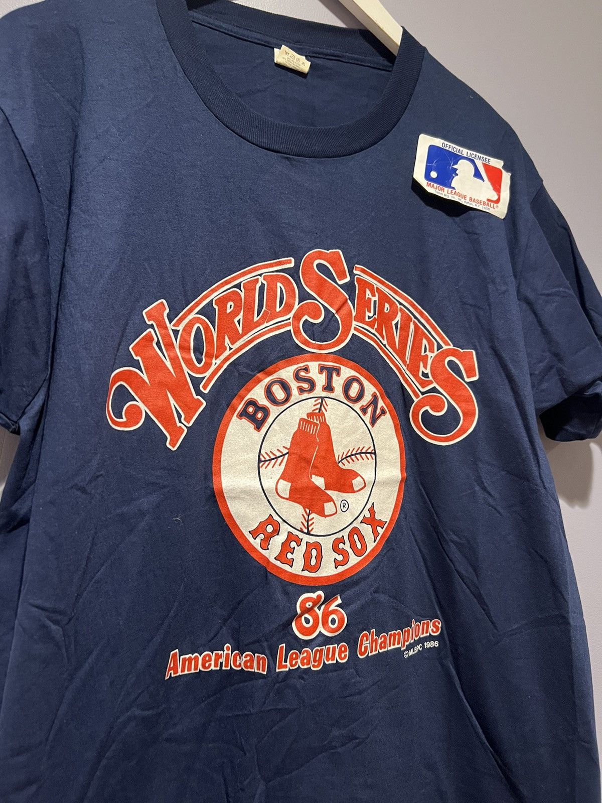 MLB × Vintage Vintage Boston Red Sox 86 American League Champions T-Shirt Size US L / EU 52-54 / 3 - 2 Thumbnail
