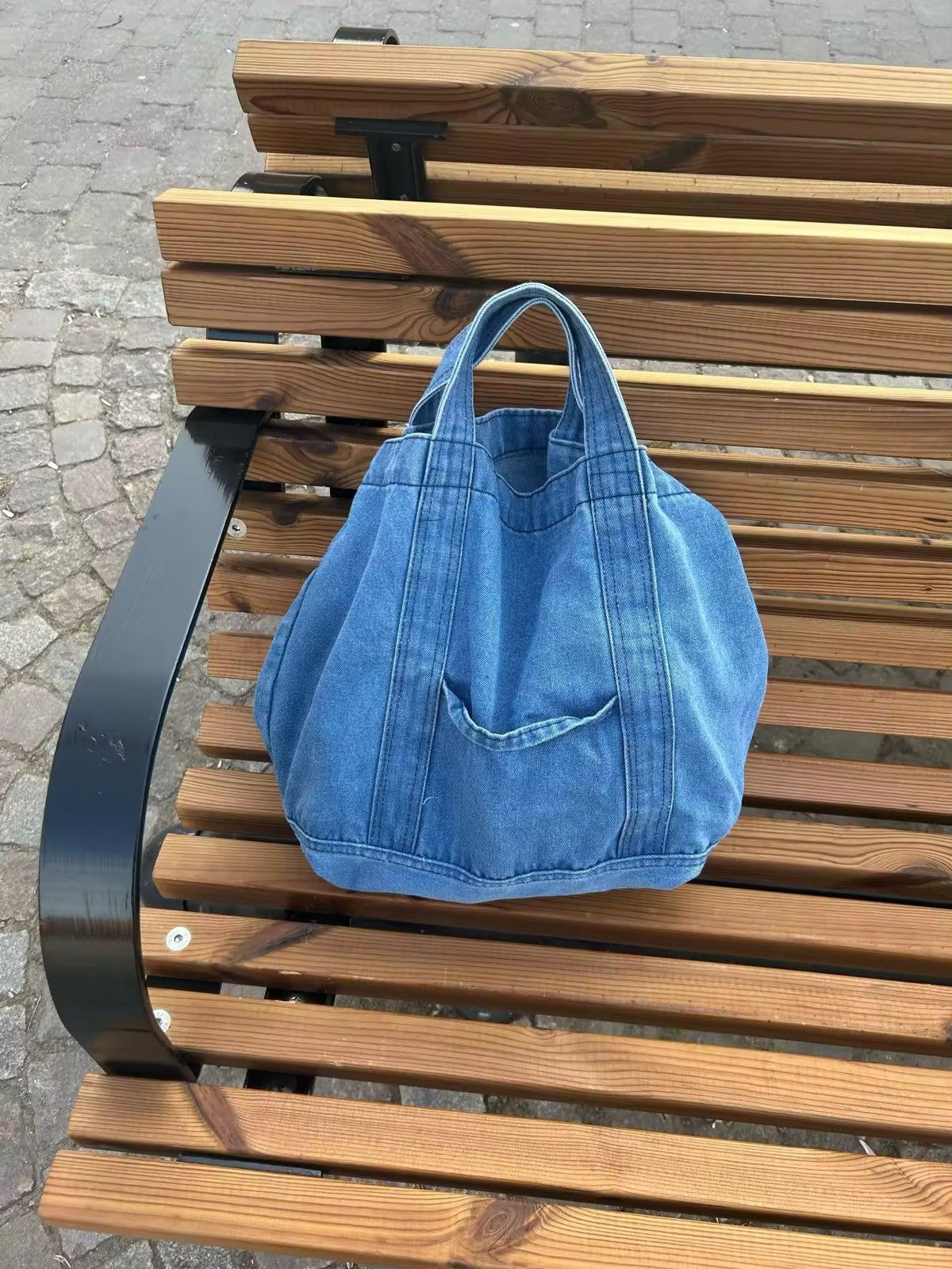 Designer × Vintage Denim Light Blue Shoulder Bag Size ONE SIZE - 7 Thumbnail