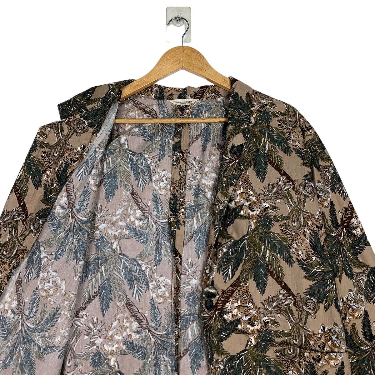 Vintage RUBAN ROUGE Motif Tree Design Casual Jacket #1016-C46 Size L / US 10 / IT 46 - 10 Thumbnail