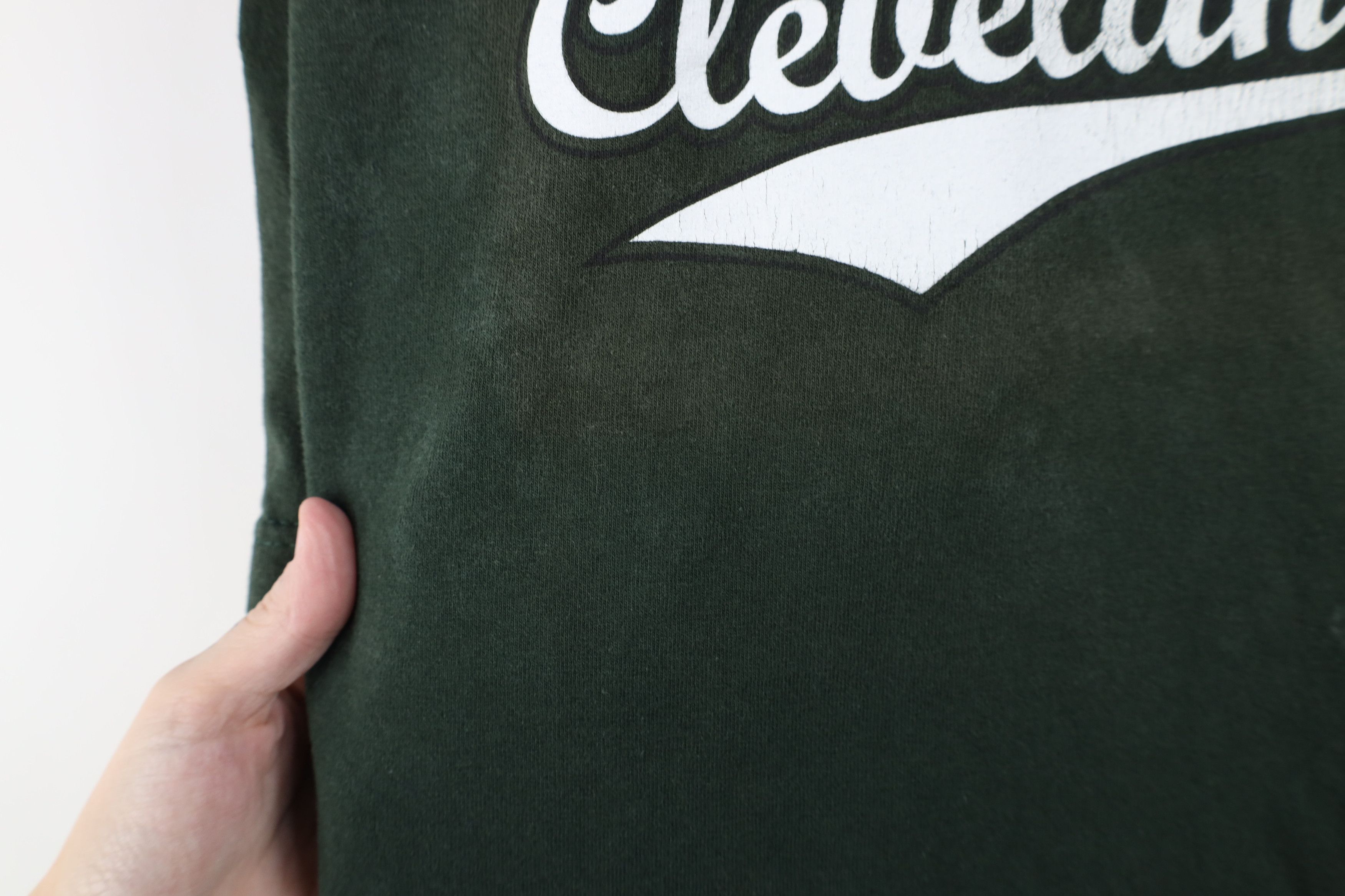 Vintage Vintage 90s Spell Cleveland State University T-Shirt Green Size US XL / EU 56 / 4 - 6 Thumbnail