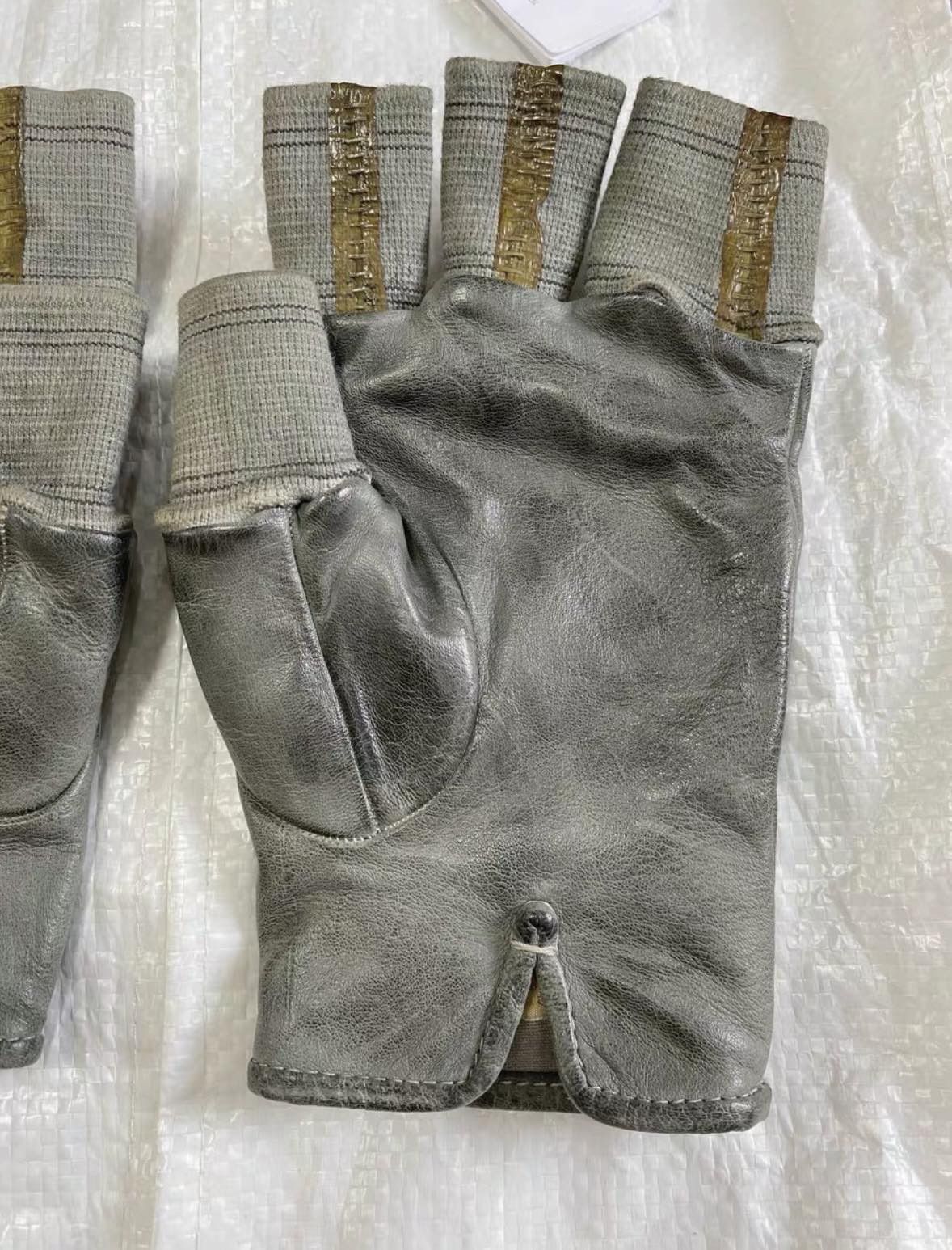 Carol Christian Poell Carol Christian Poell Taped Seam Fingerless Gloves Size 44 - 7 Thumbnail