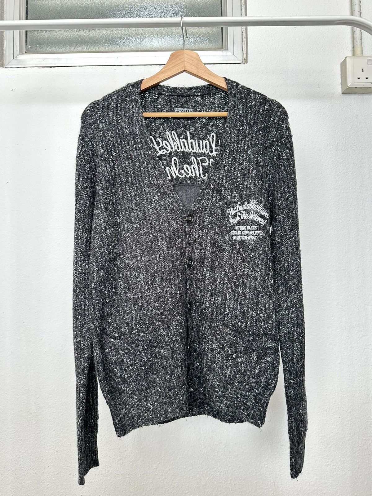 If Six Was Nine 00's Stooges & Co wool knitted cardigan Size US M / EU 48-50 / 2 - 11 Thumbnail