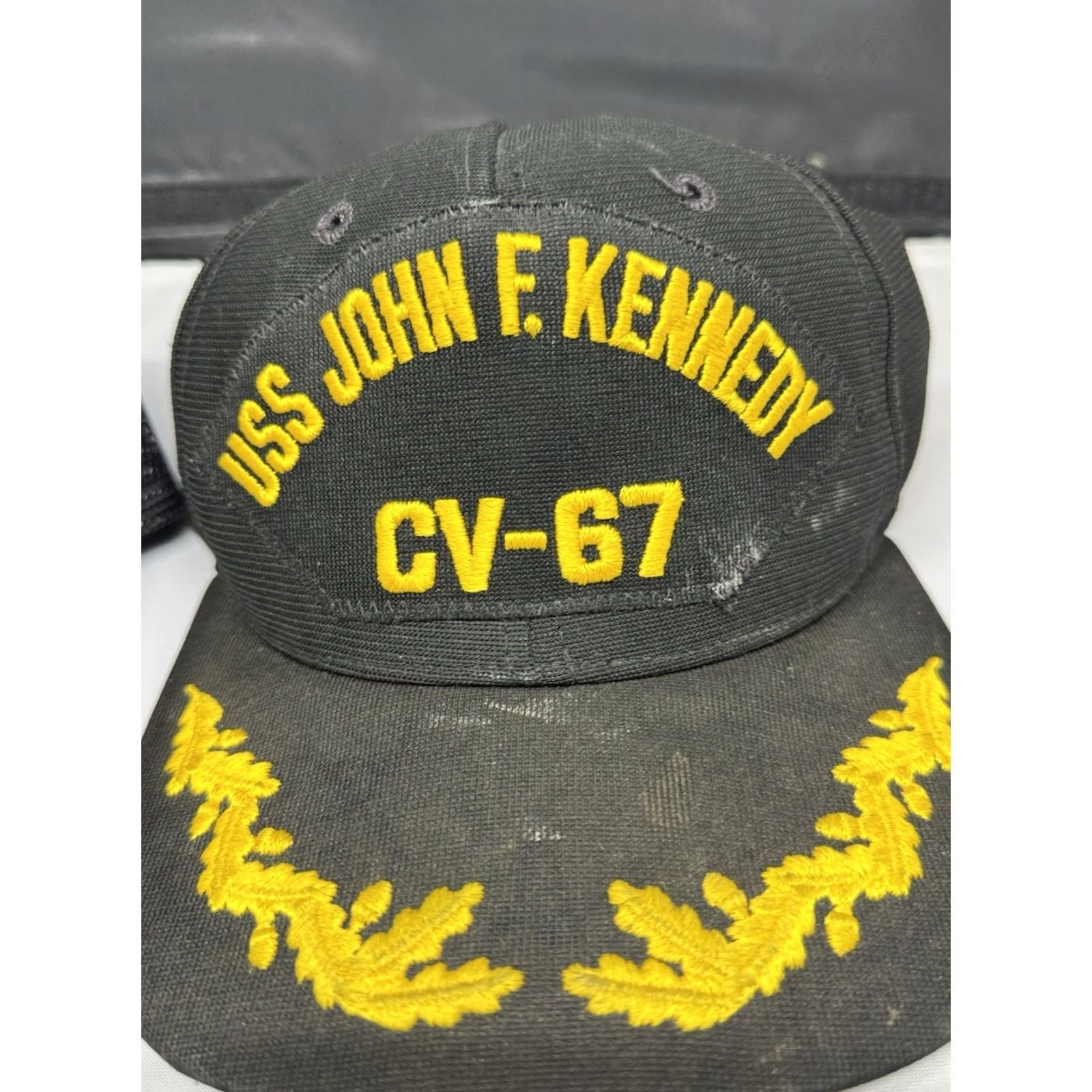 New Era VINTAGE USS Navy Hats – 2 Blue Adjustable OS Snapback Hats JFK CV-67 Henry M Jackson SSBN-730 New Era Men Size ONE SIZE - 3 Thumbnail